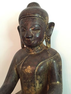 Burmese Wooden Buddha, 18th Century