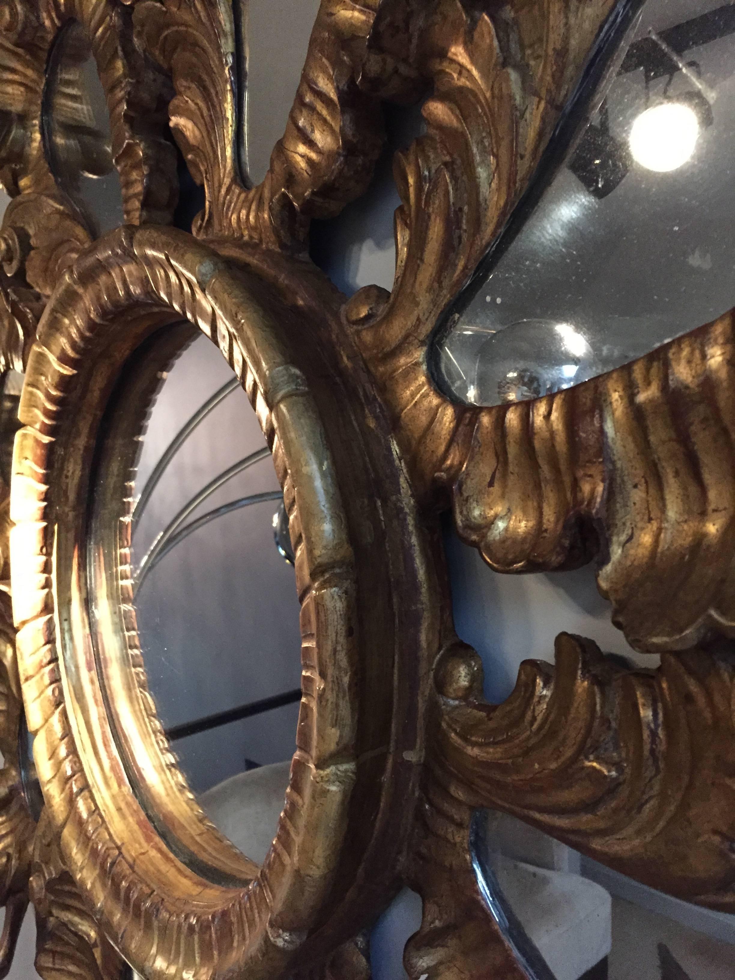 Italian 19th Century Almost Pair of Mirrors