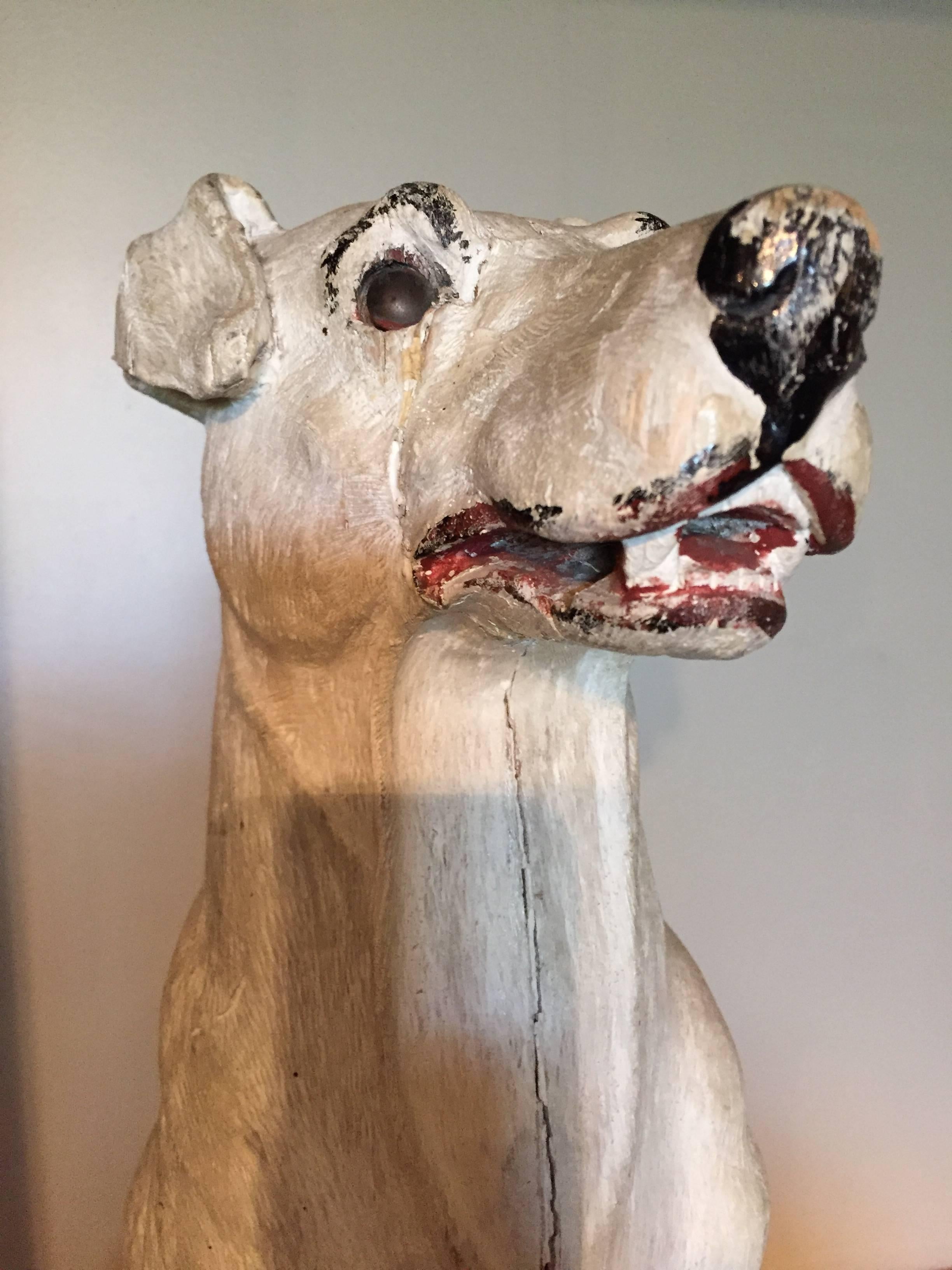 Painted Wooden Model of a Jack Russel, England