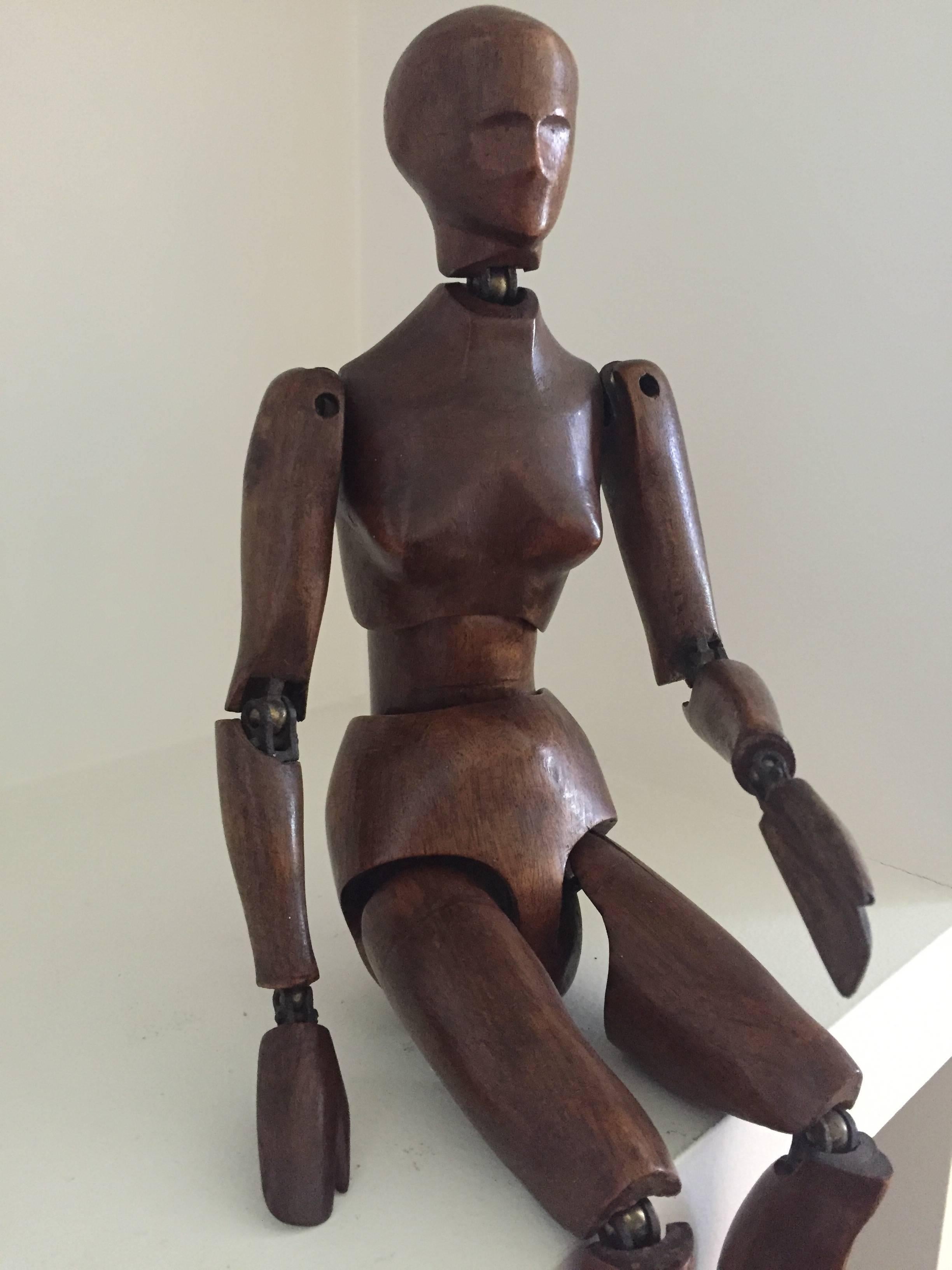Polished Female Lay Figure or Artists Mannequin, 19th Century