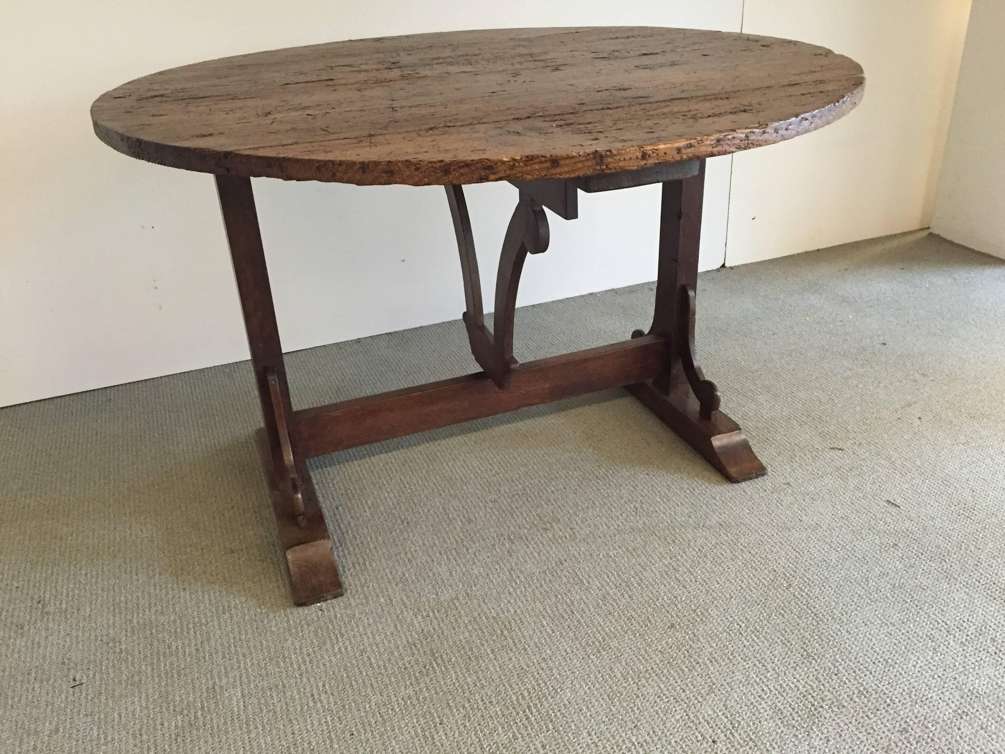 19th Century Pine Wine Table, French 2
