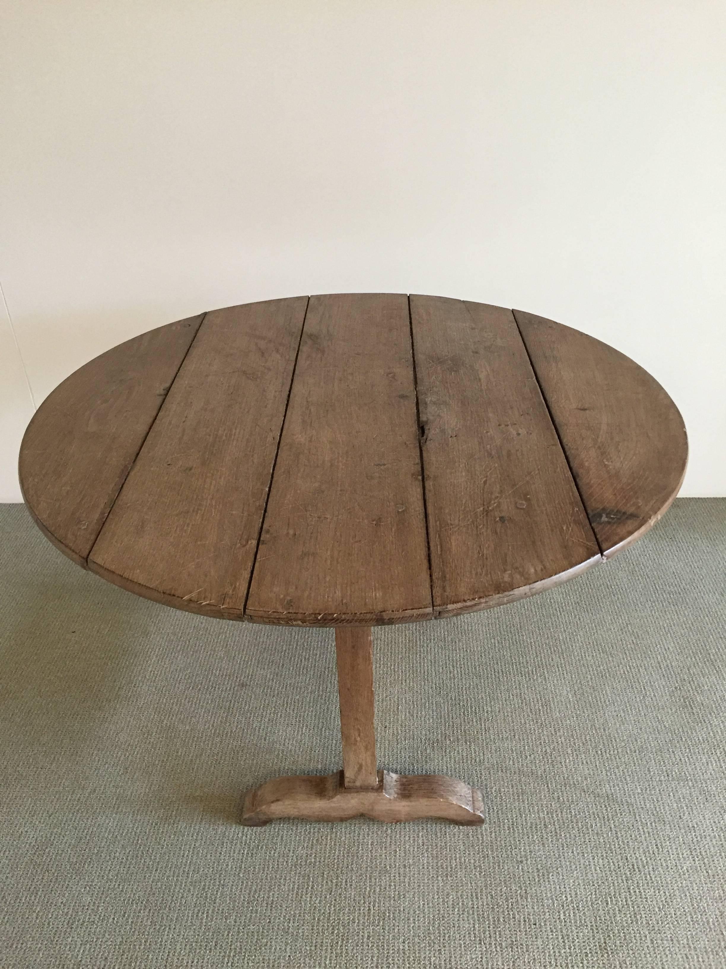 19th Century French Oak Vigneron Table