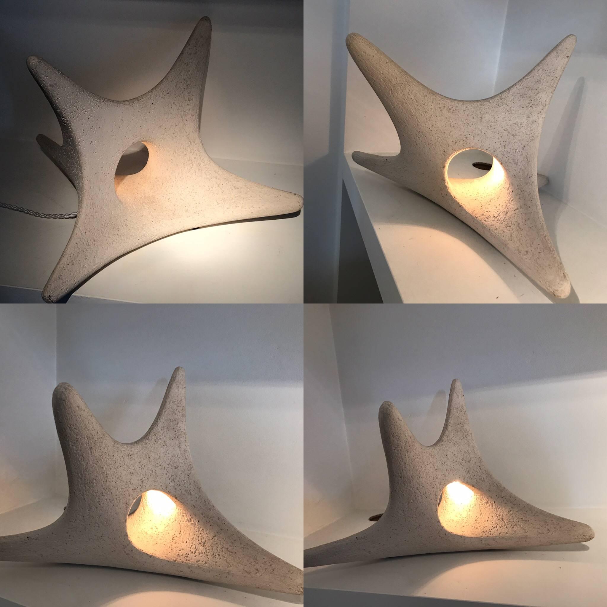 Lampada in terracotta di L.Wallemack, Francia In condizioni ottime in vendita a Schellebelle, BE