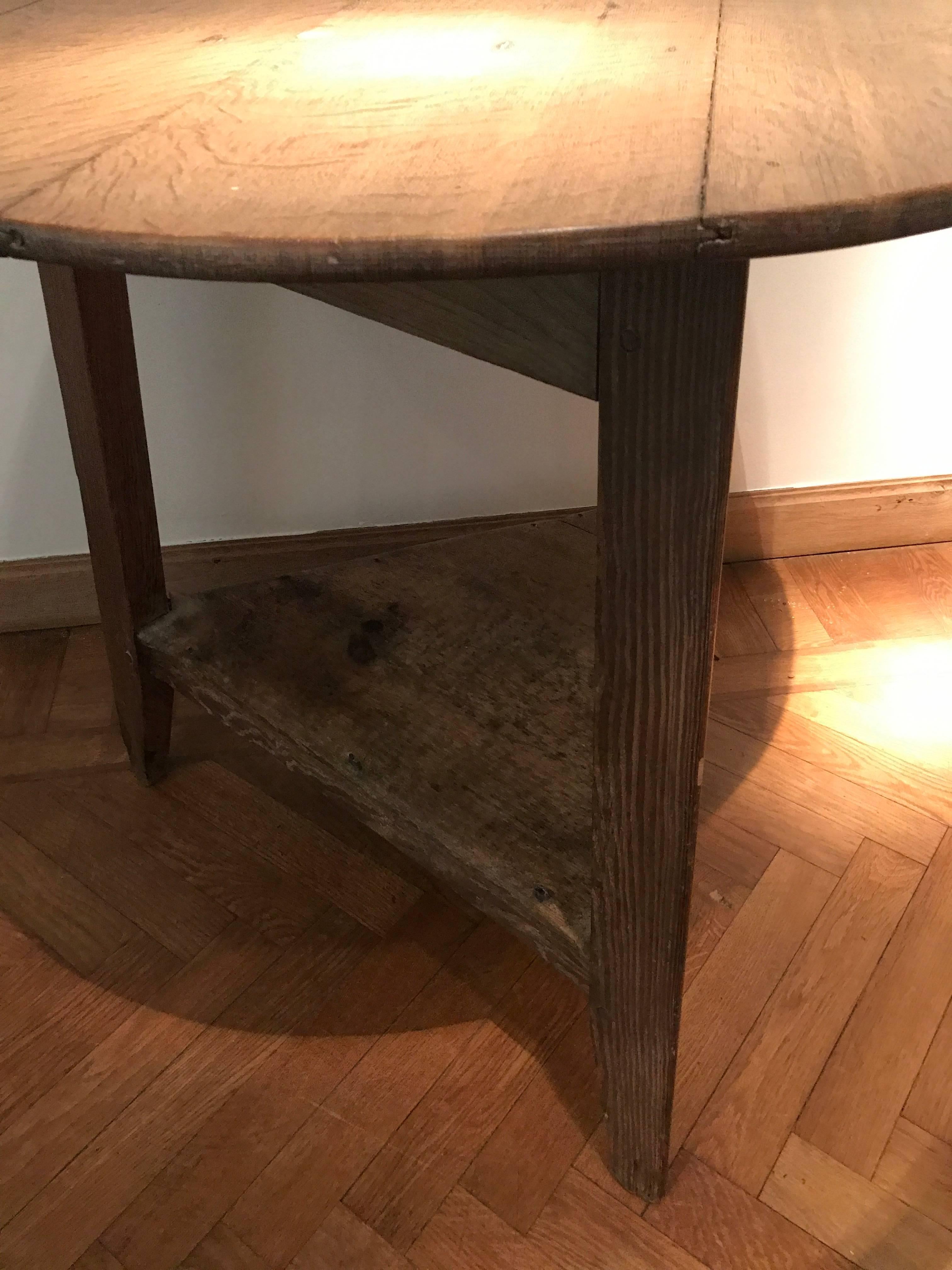 Polished English Bleached Cricket Table