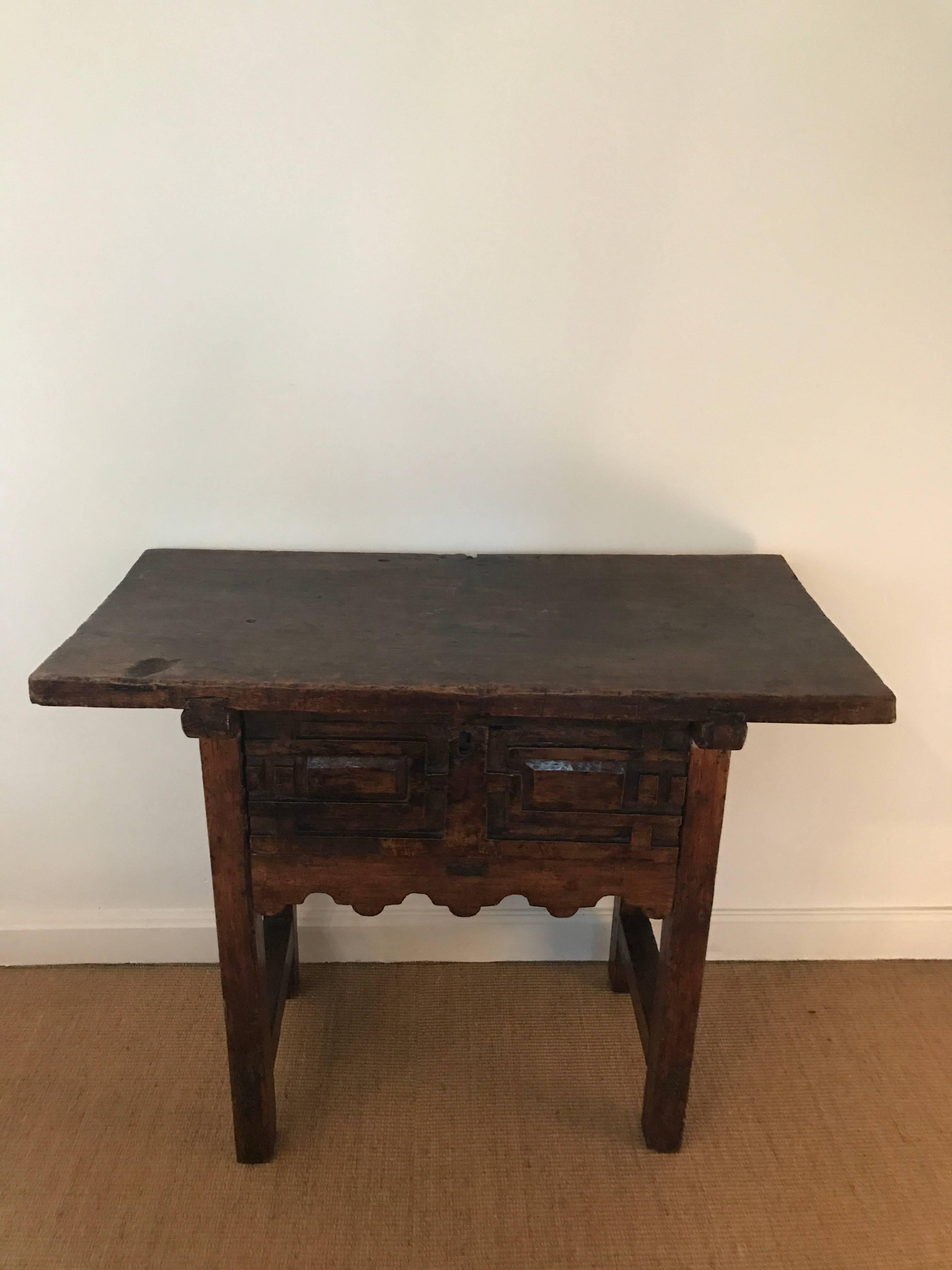 Spanish Walnut Side Table with good patina
18th Century
