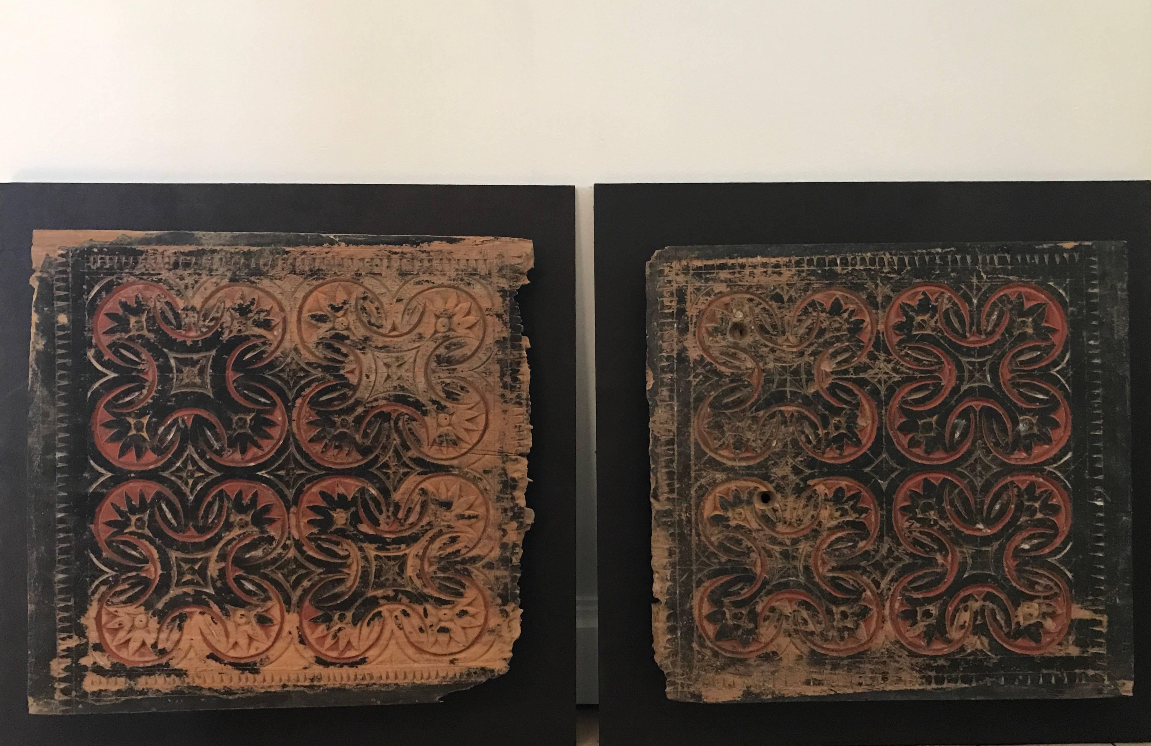20th Century Pair of Sulawesi Colored Panels For Sale