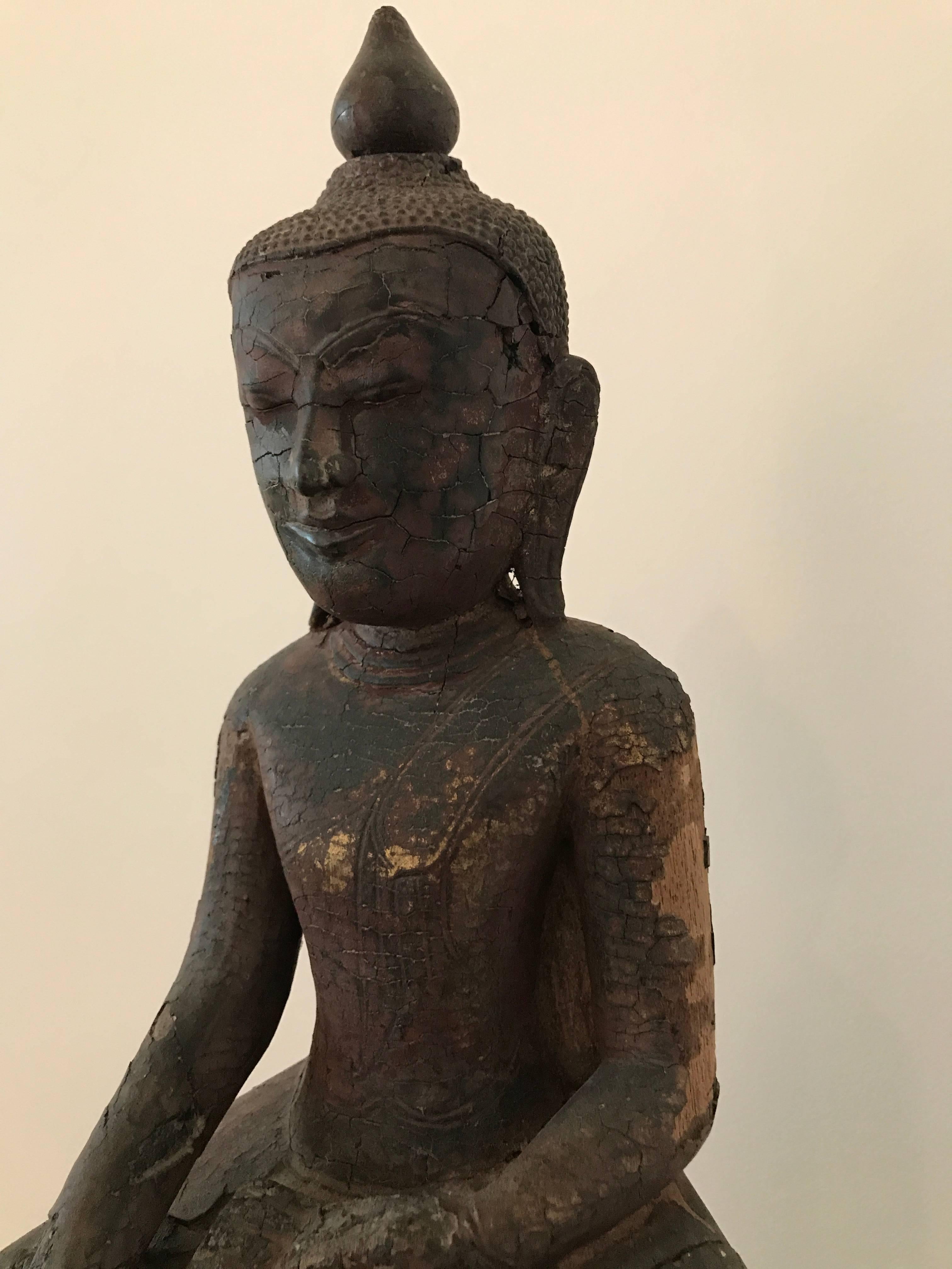 Wooden Burmese Buddha,19th Century