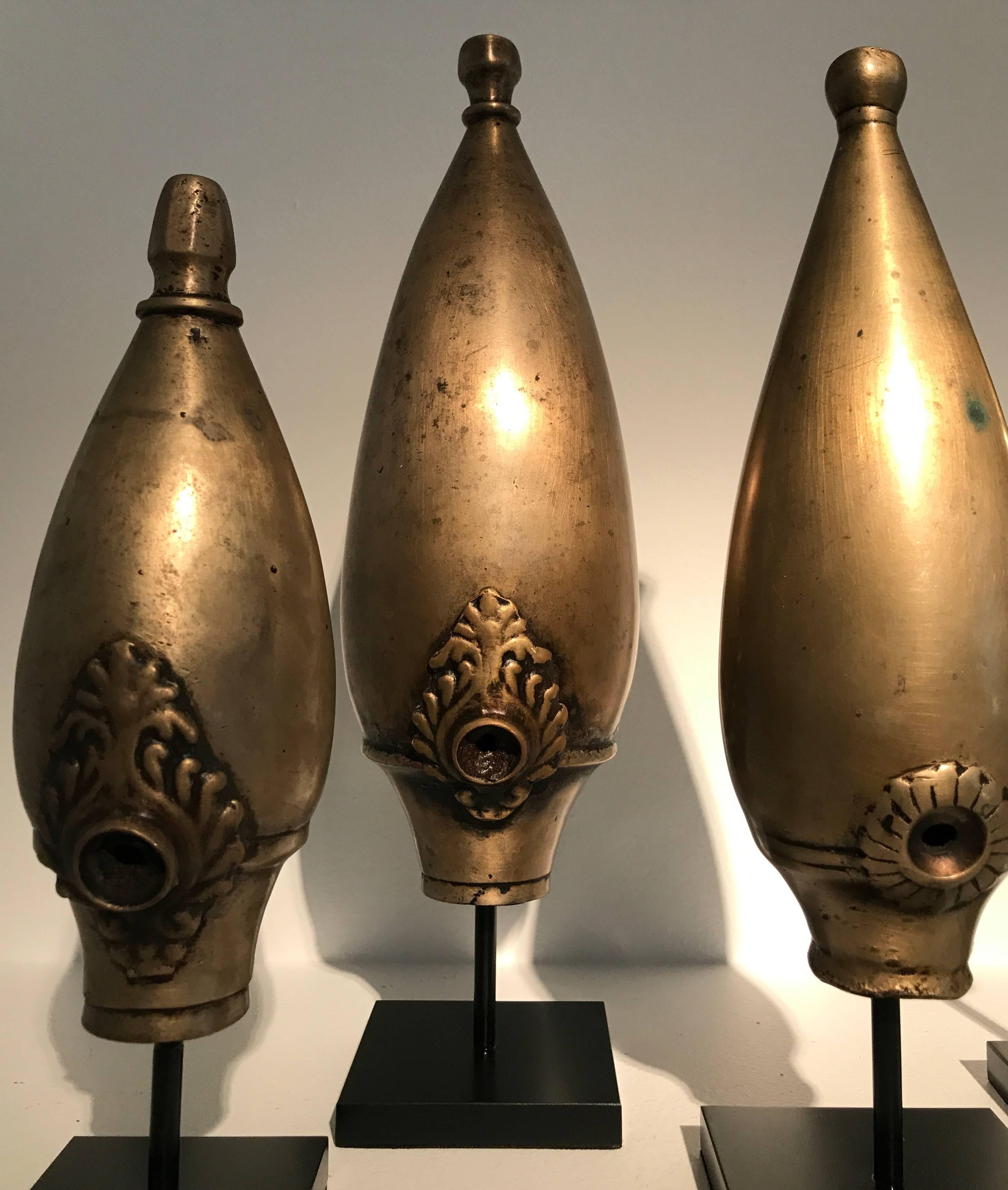 Burmese Bronze Set of Portable Hookah Base, India