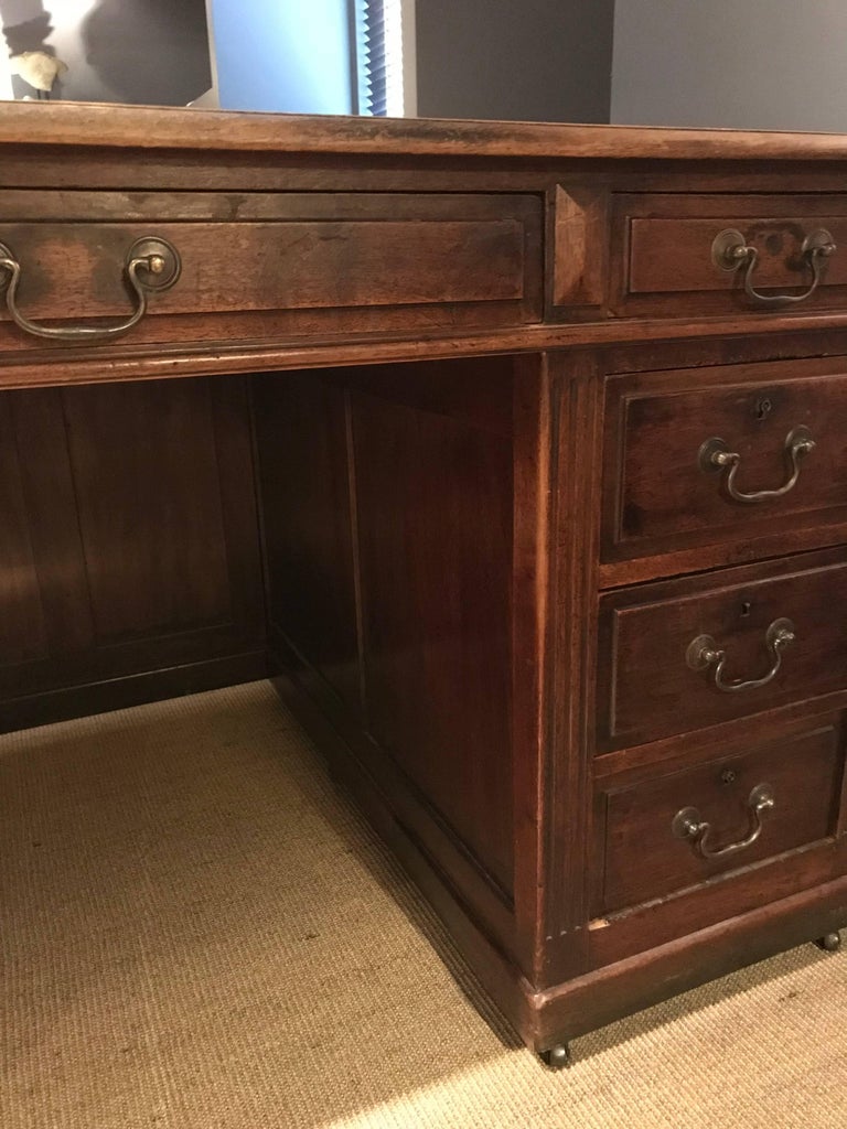 English Mahogany Writing Desk, Bureau For Sale at 1stDibs