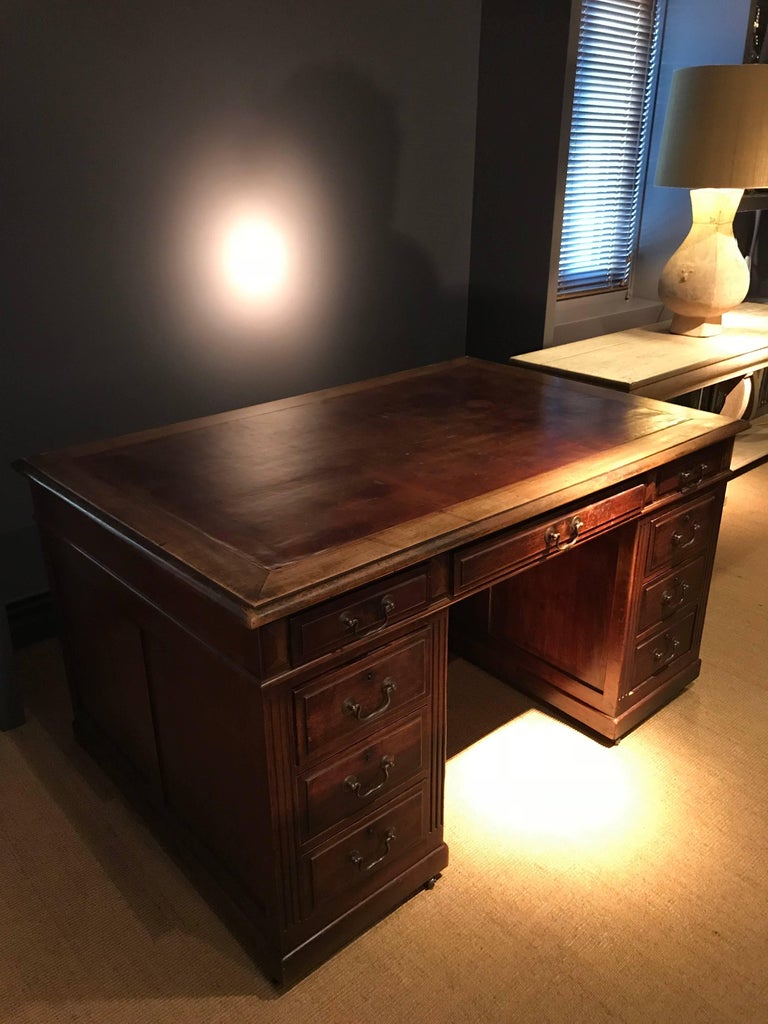 English Mahogany Writing Desk, Bureau For Sale at 1stdibs