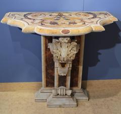 17th Century Pair of Marble Consoles