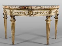 Louis XV Pair of Half Moon Consoles