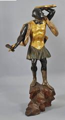 "Moor Warriors" Pair of Wood Sculptures