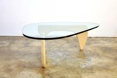 Isamu Noguchi for Herman Miller White Ash and Glass IN-50 Coffee Table