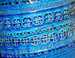 Aldo Londi for Bitossi Rimini Blu Italian Ceramic Lamp, circa 1960