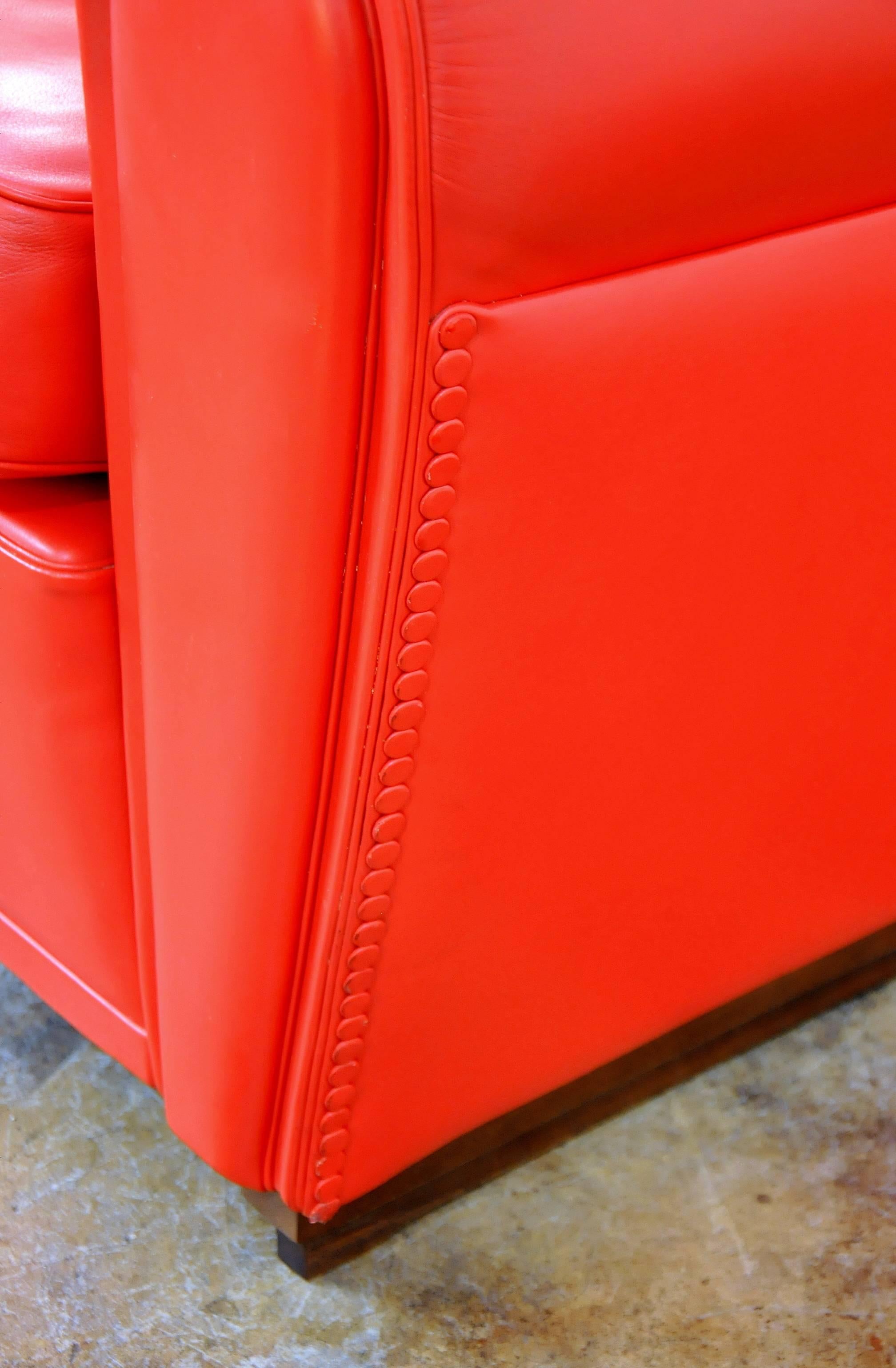 Late 20th Century Poltrona Frau Vanity Fair Red Leather Club Chair