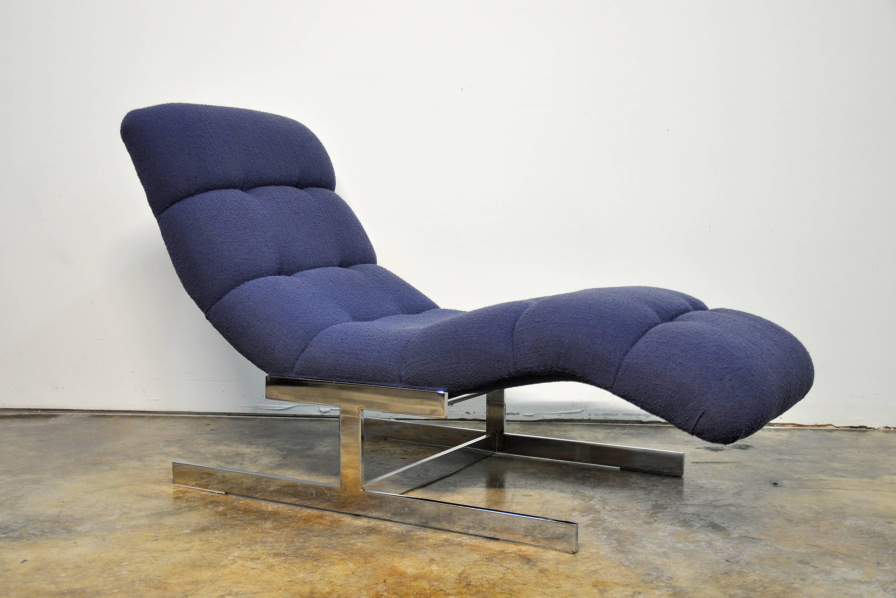 Mid-Century Modern Milo Baughman Wave Chaise Longue by Thayer Coggin, USA, 1970s