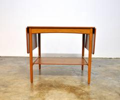 Hans Wegner for Andreas Tuck Teak and Oak Drop Leaf AT-32 Coffee Table