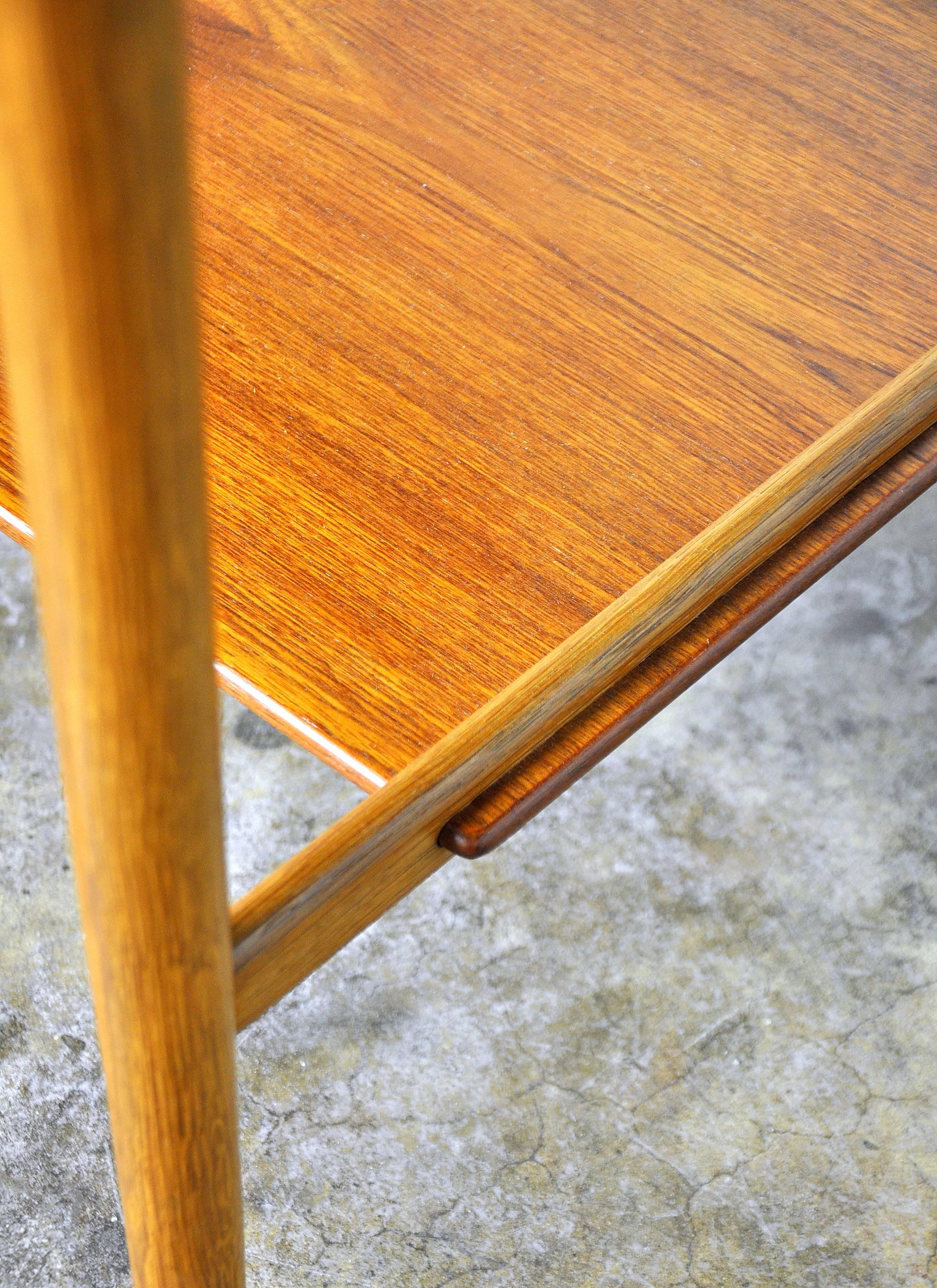 Mid-20th Century Hans Wegner for Andreas Tuck Teak and Oak Drop Leaf AT-32 Coffee Table