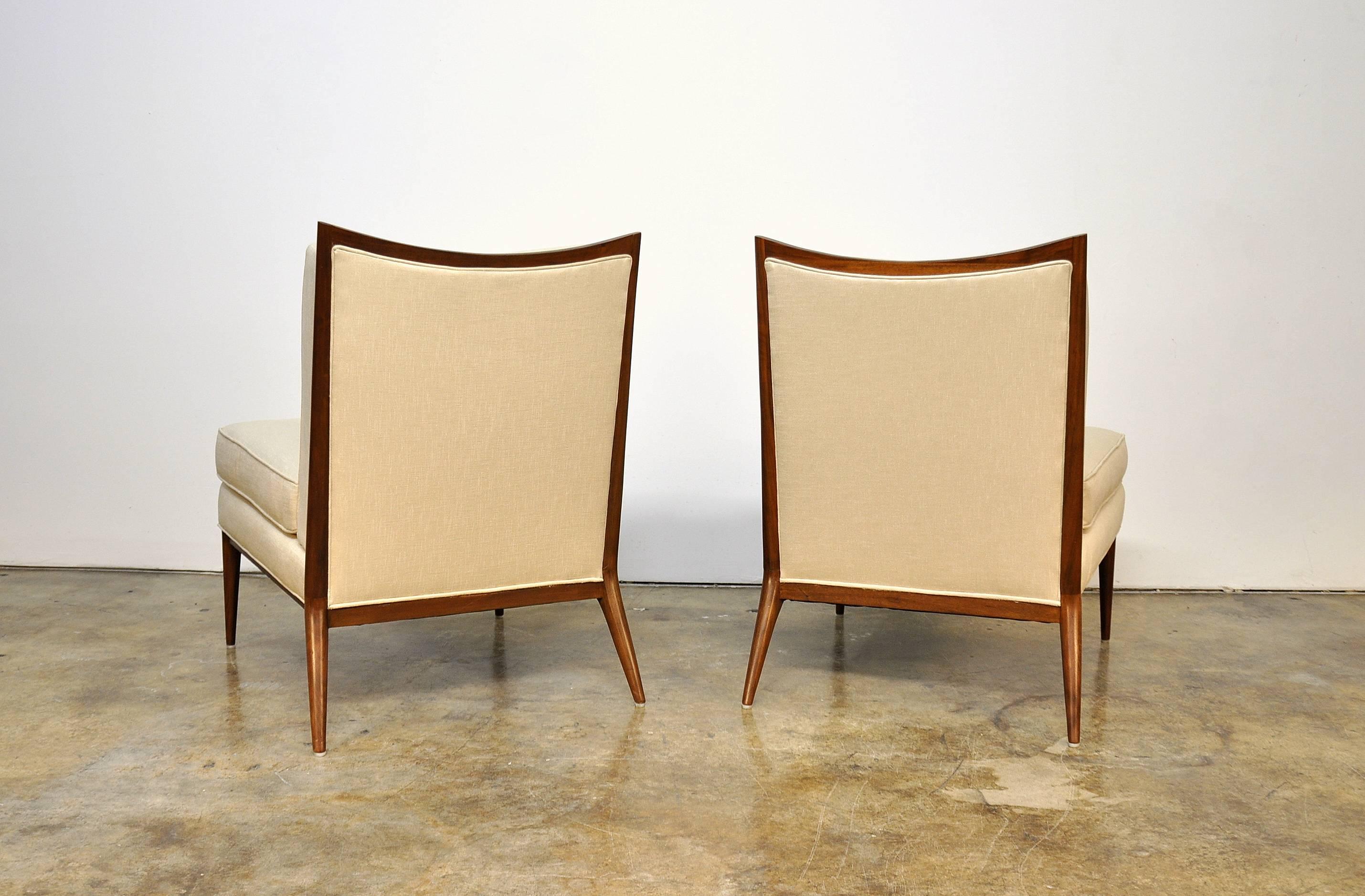Mid-20th Century Pair of Paul McCobb for Directional 1320 Slipper Chairs