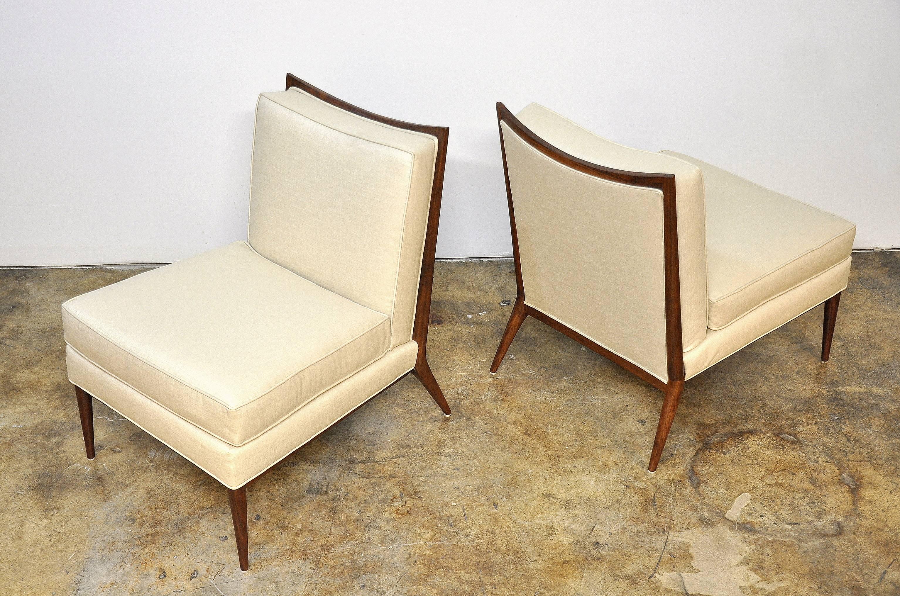 Pair of Paul McCobb for Directional 1320 Slipper Chairs 2