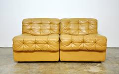 De Sede DS-11 Caramel Leather Loveseat Sofa