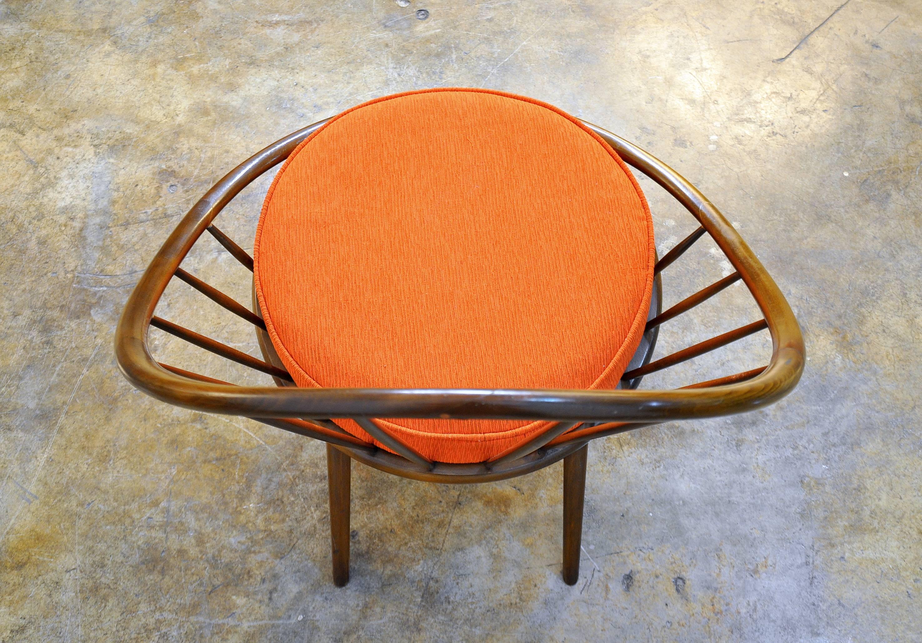 Mid-20th Century Early Ib Kofod-Larsen Spindle Back Peacock Lounge Chair