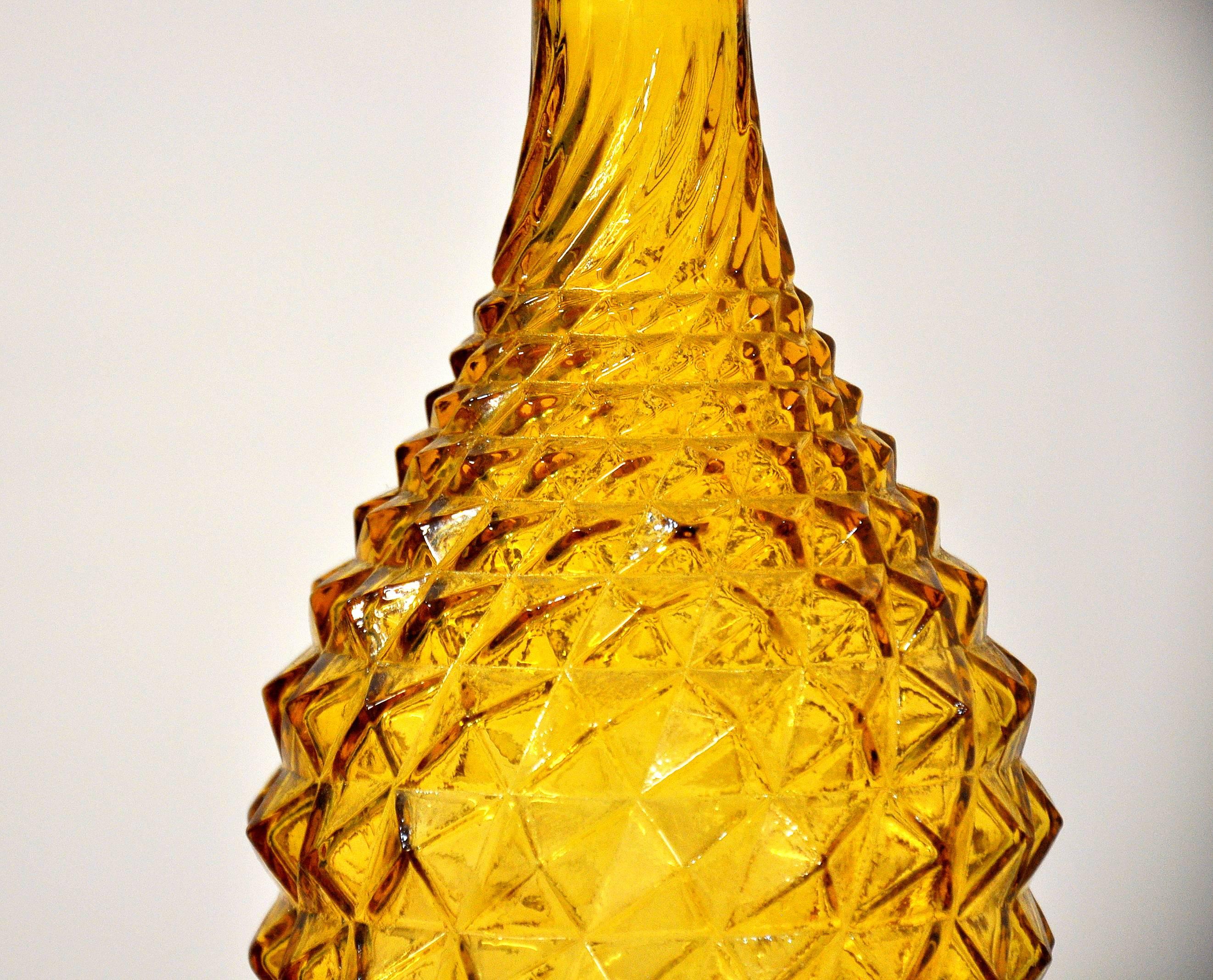 vintage amber decanter