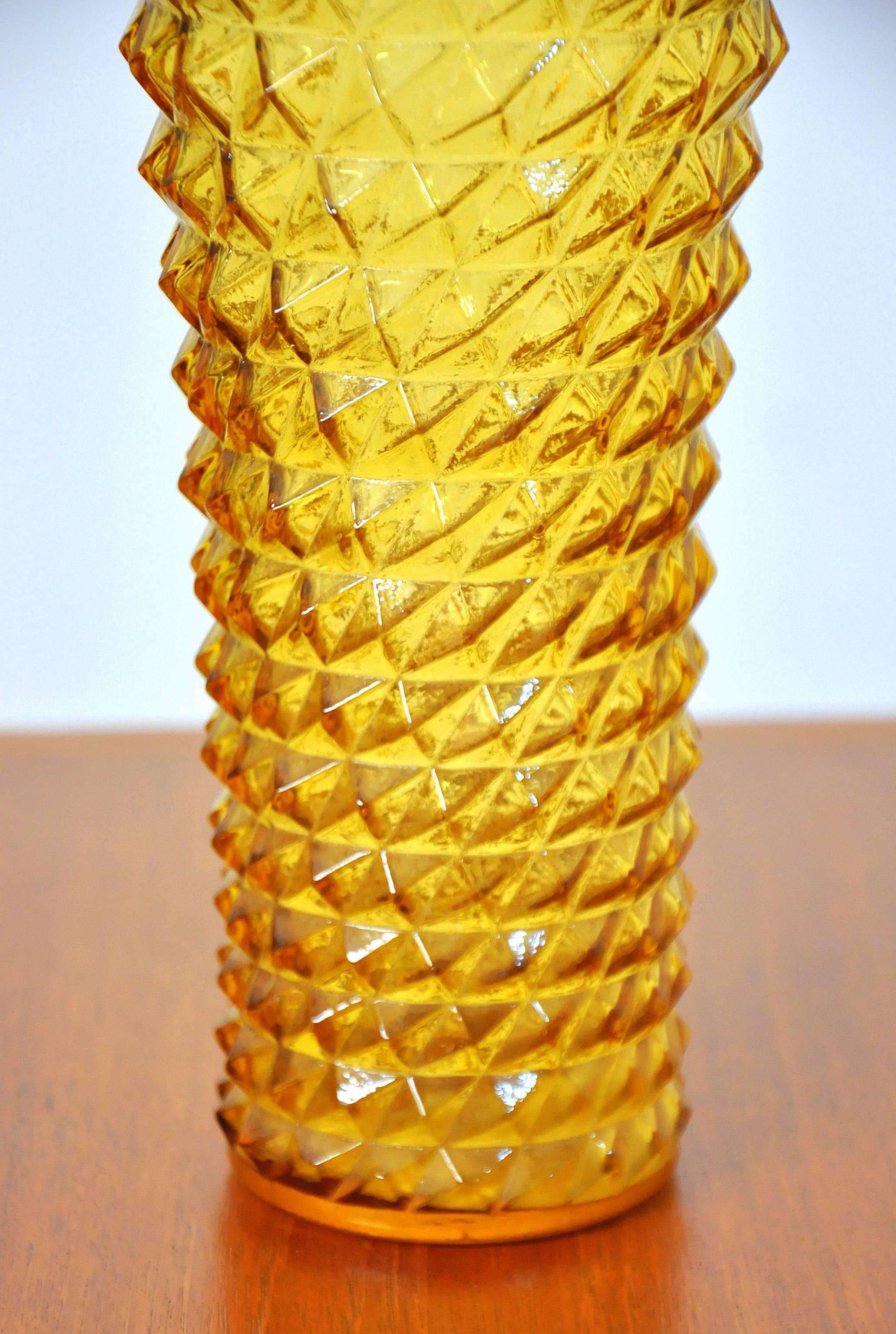 amber glass decanter