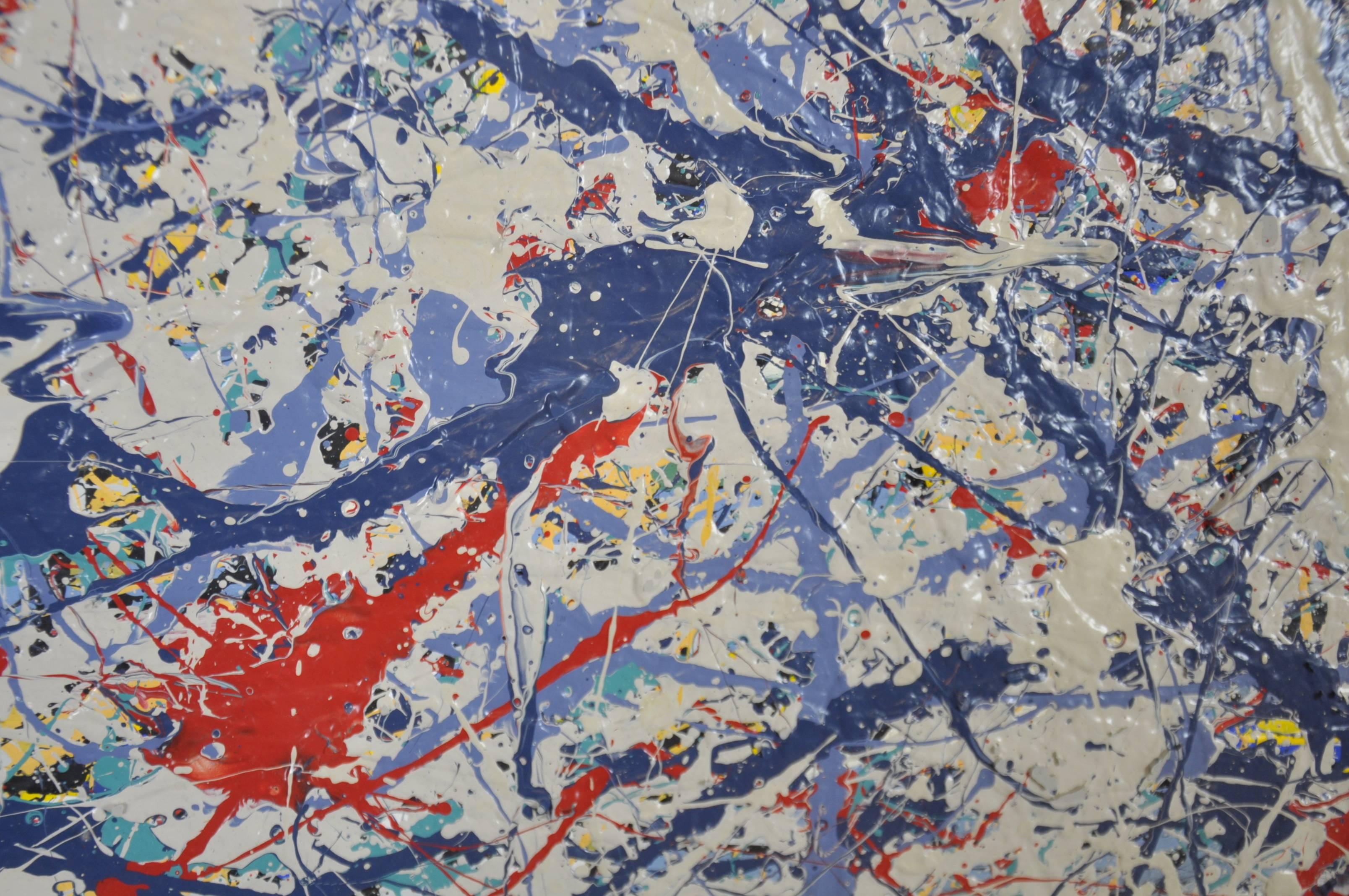 Original Abstract Expressionist Painting by John Frates, Elements In Good Condition In Miami, FL
