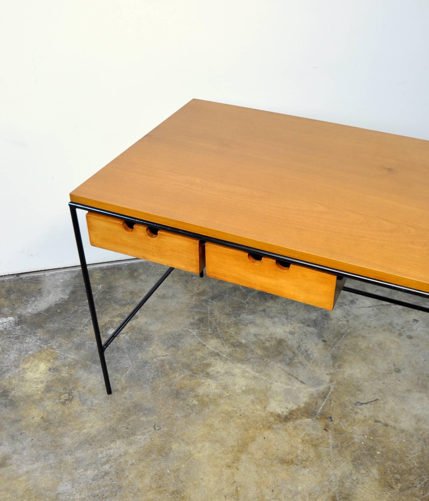 Paul McCobb Winchendon Iron and Maple Coffee Table 1