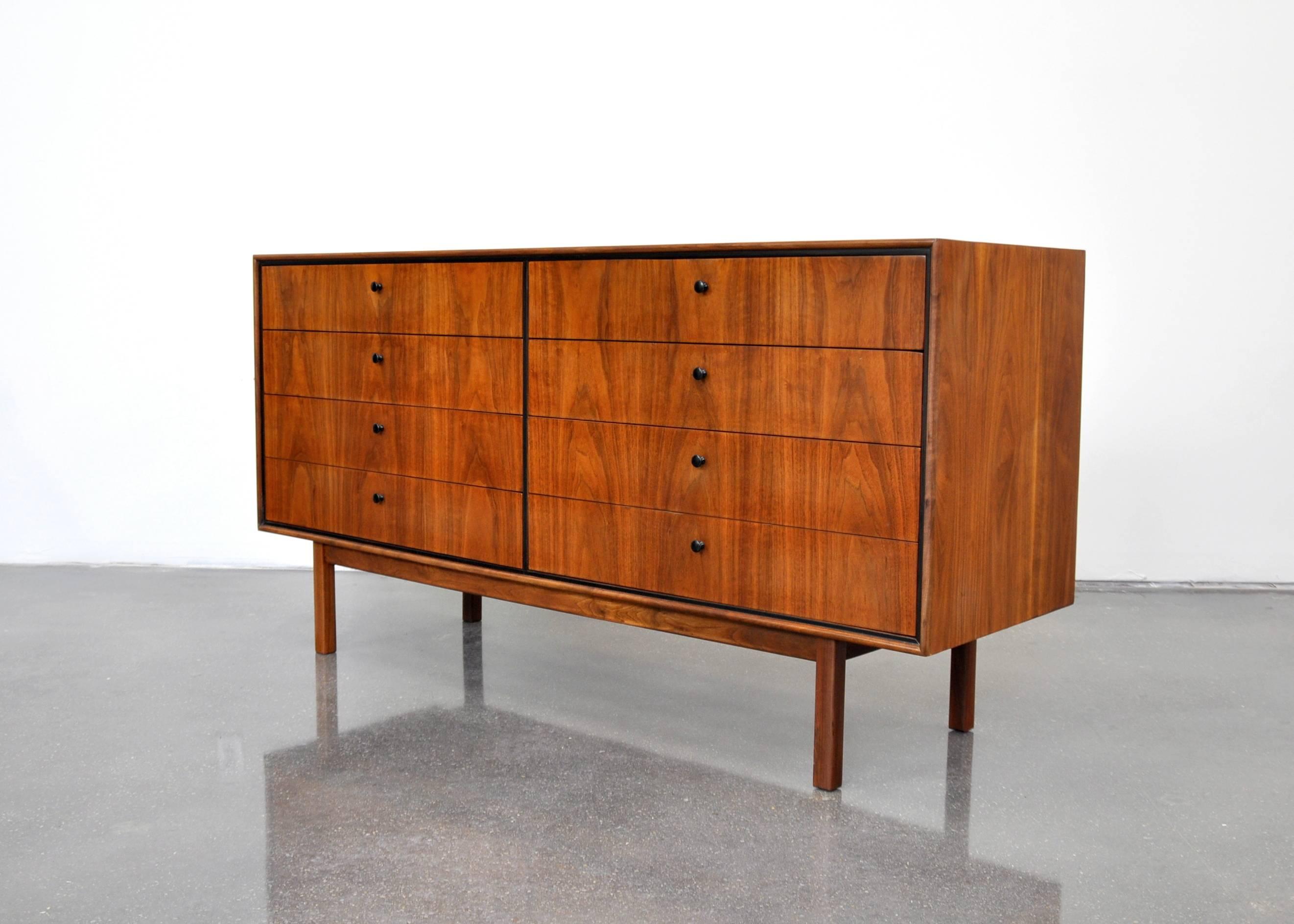 Mid-Century Modern Milo Baughman for Arch Gordon Walnut Double Dresser