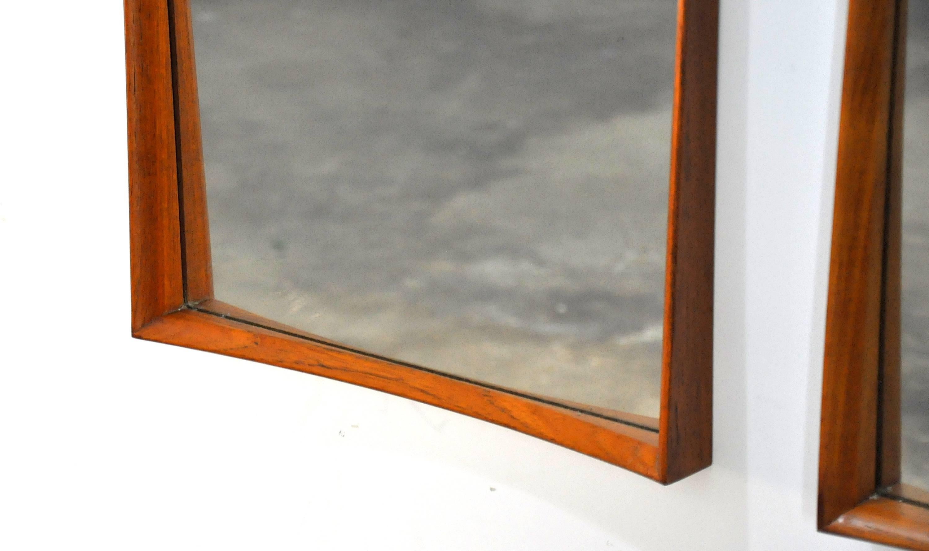 Pair of Svend Madsen for Falster Teak Mirrors In Good Condition In Miami, FL
