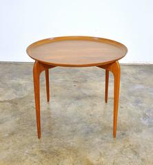 Willumsen and Engholm for Fritz Hansen Style Teak Tray Side Table