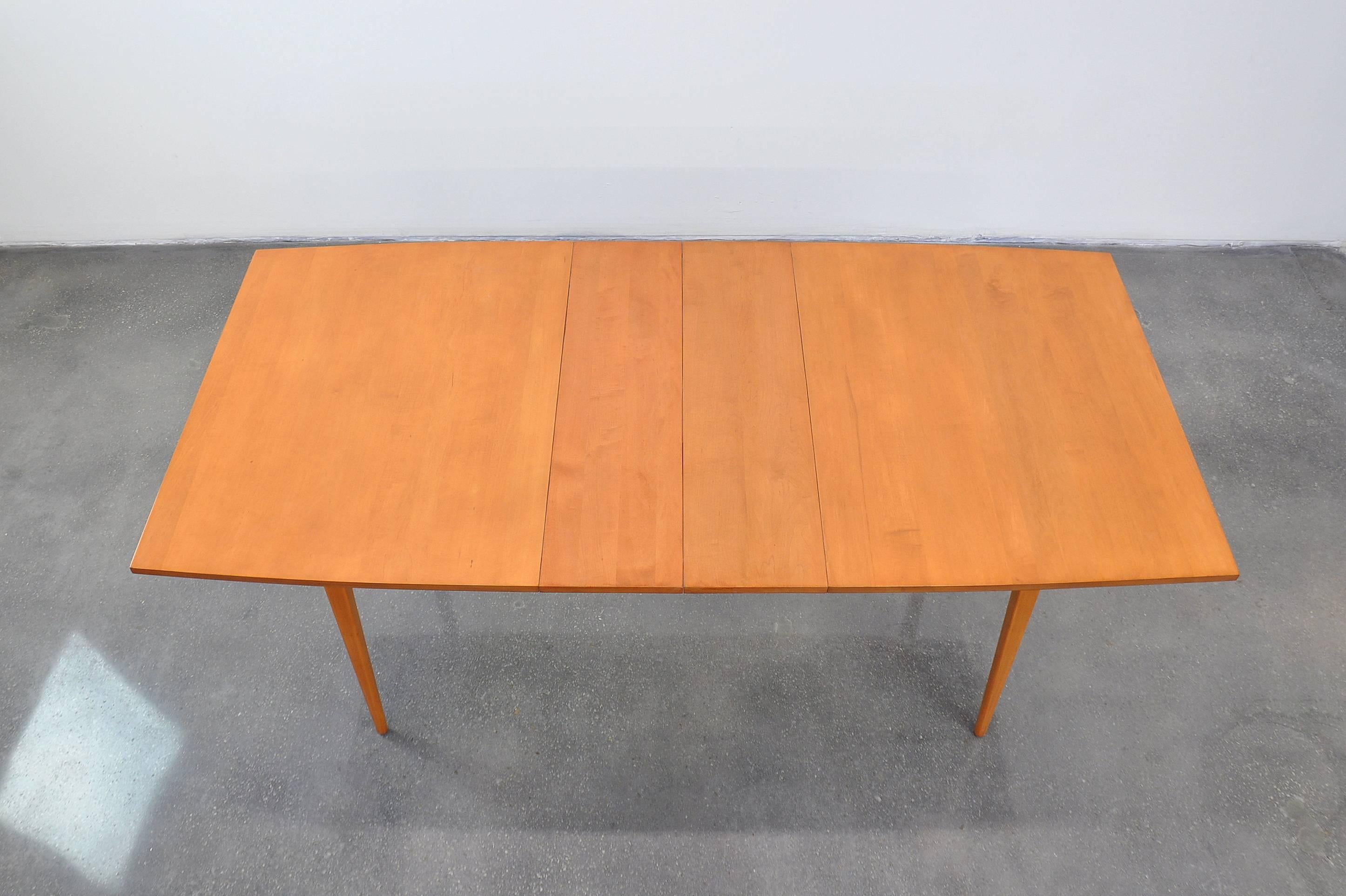 Paul McCobb Perimeter Group Maple Dining Table In Excellent Condition In Miami, FL