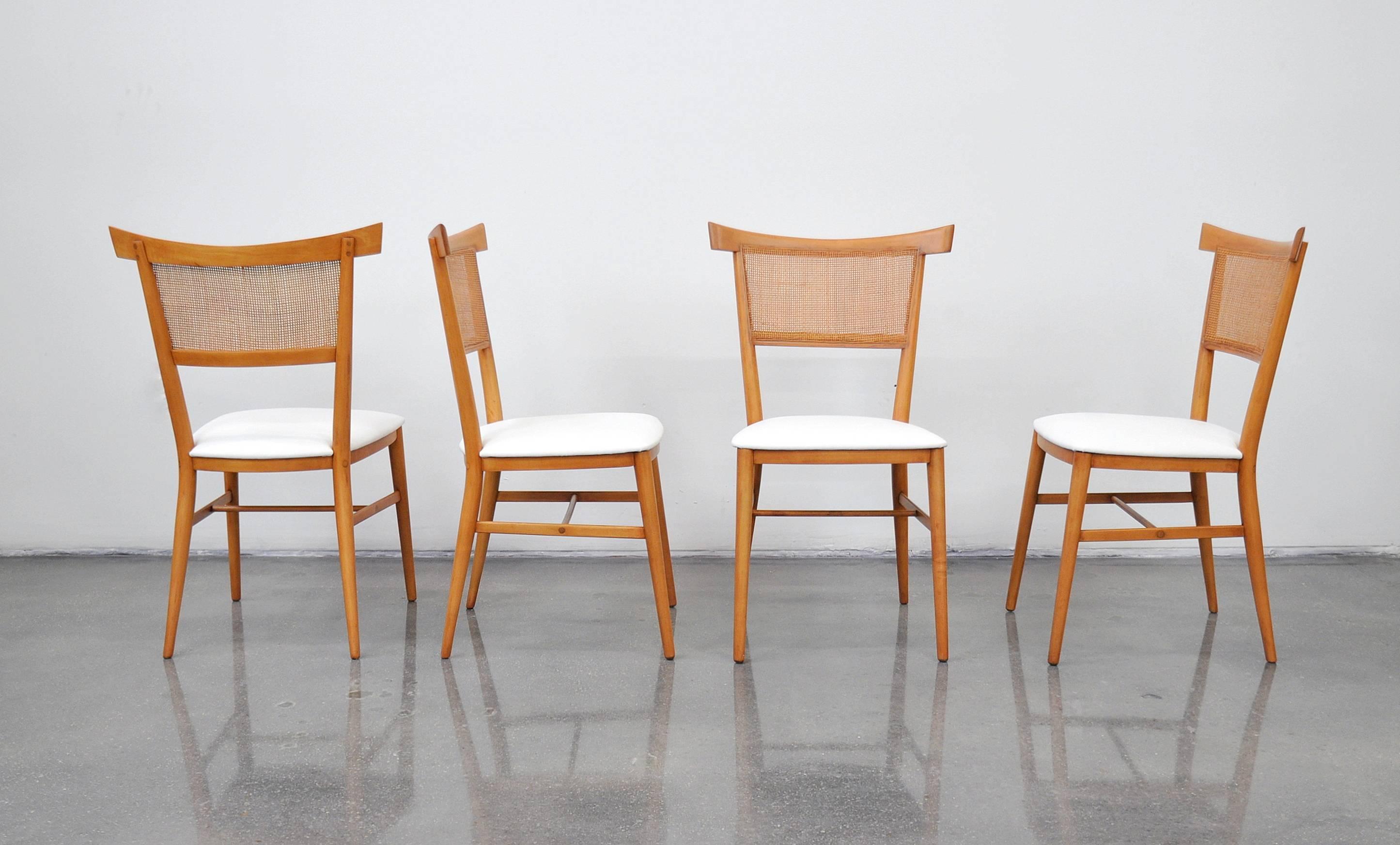 Mid-Century Modern Set of Four Paul McCobb Perimeter Group Maple Dining Chairs