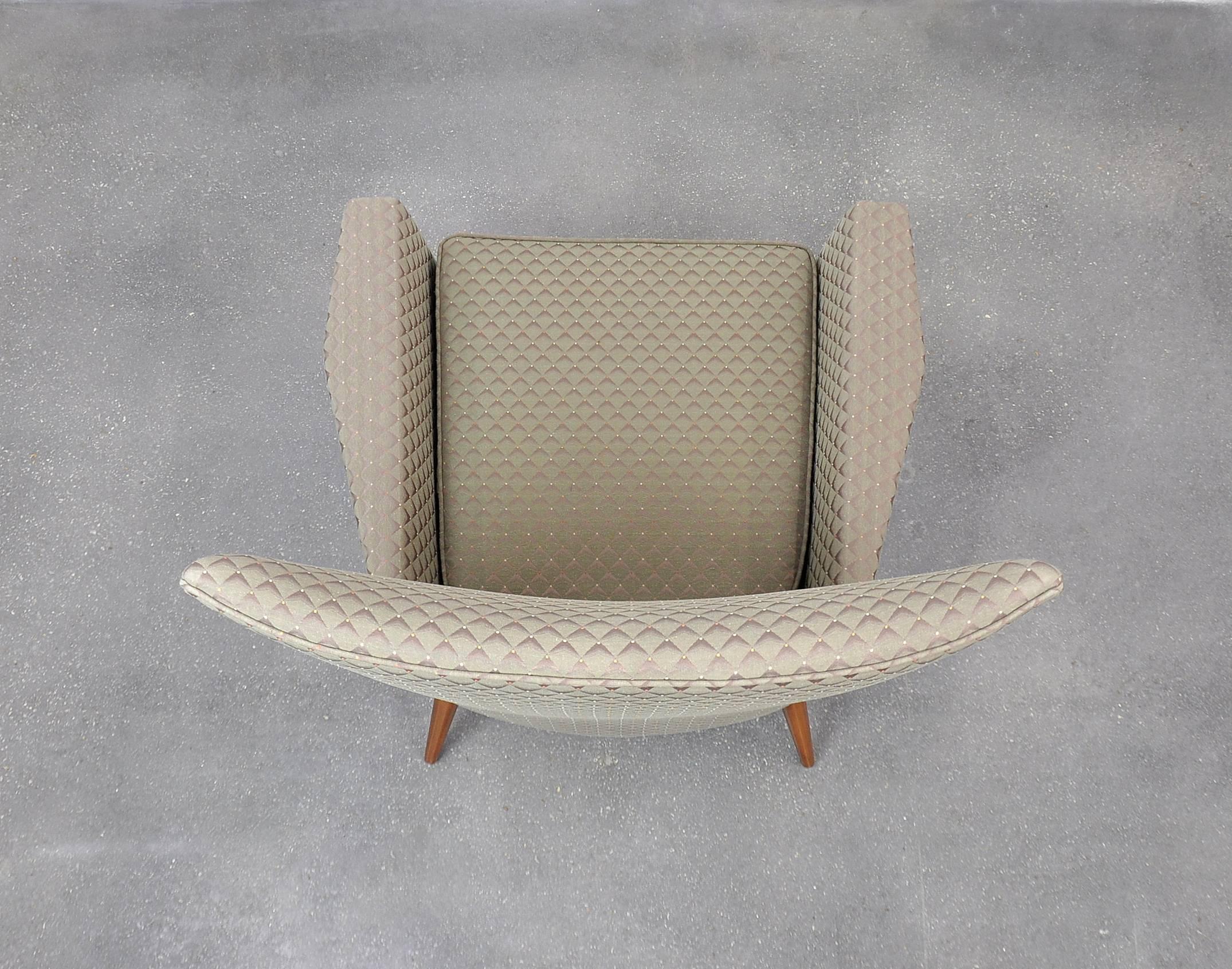 Mid-Century Modern Paul McCobb for Custom Craft Wingback Lounge Chair