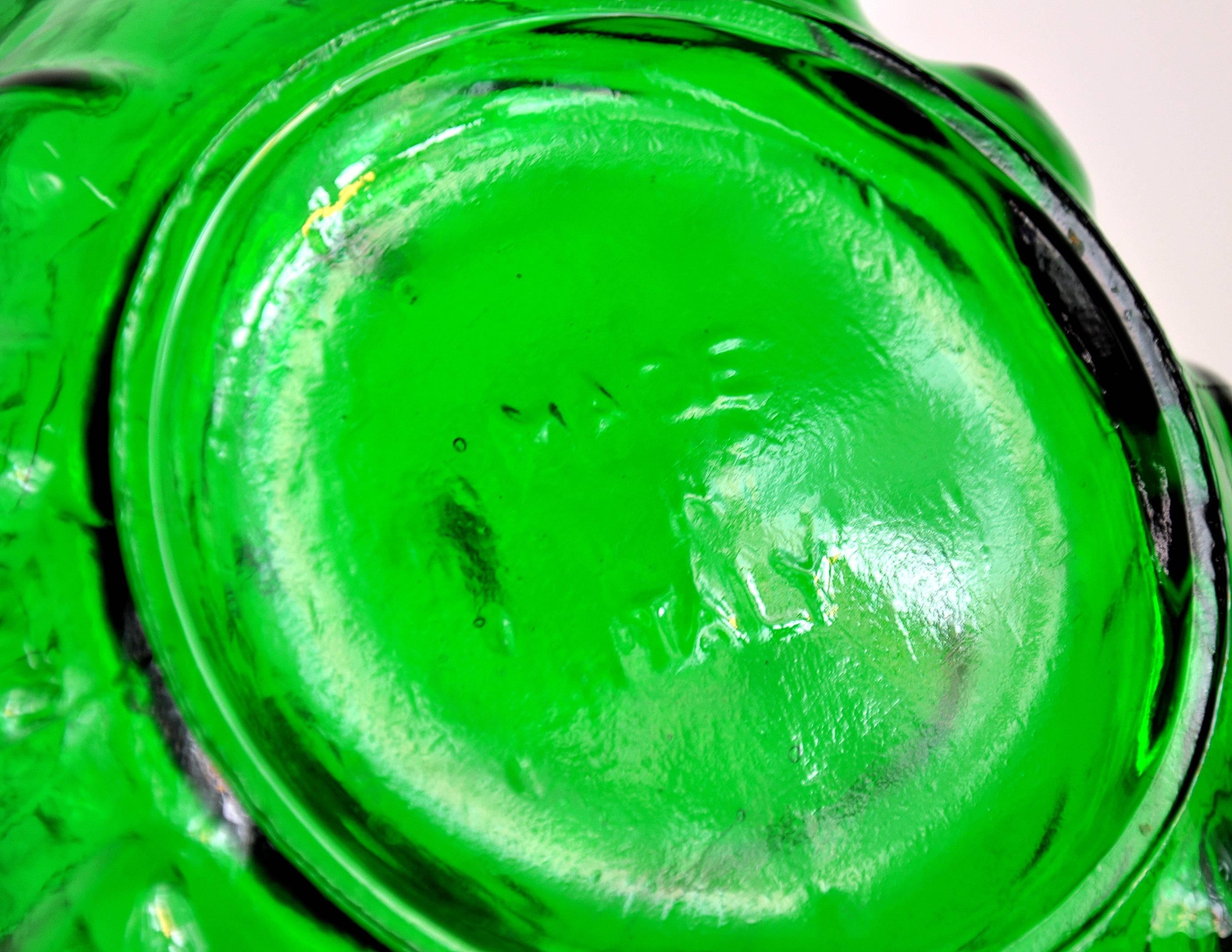 Tall Empoli Emerald Green Art Glass Decanter 1