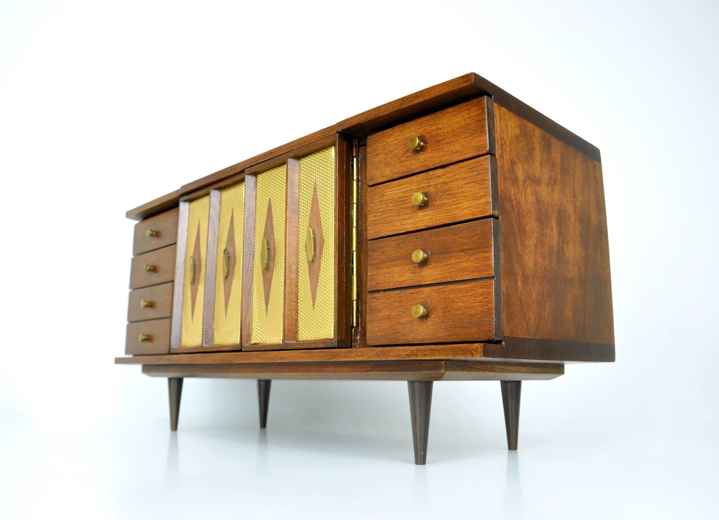 Miniature Mid-Century Modern Dresser Jewelry Music Box 3