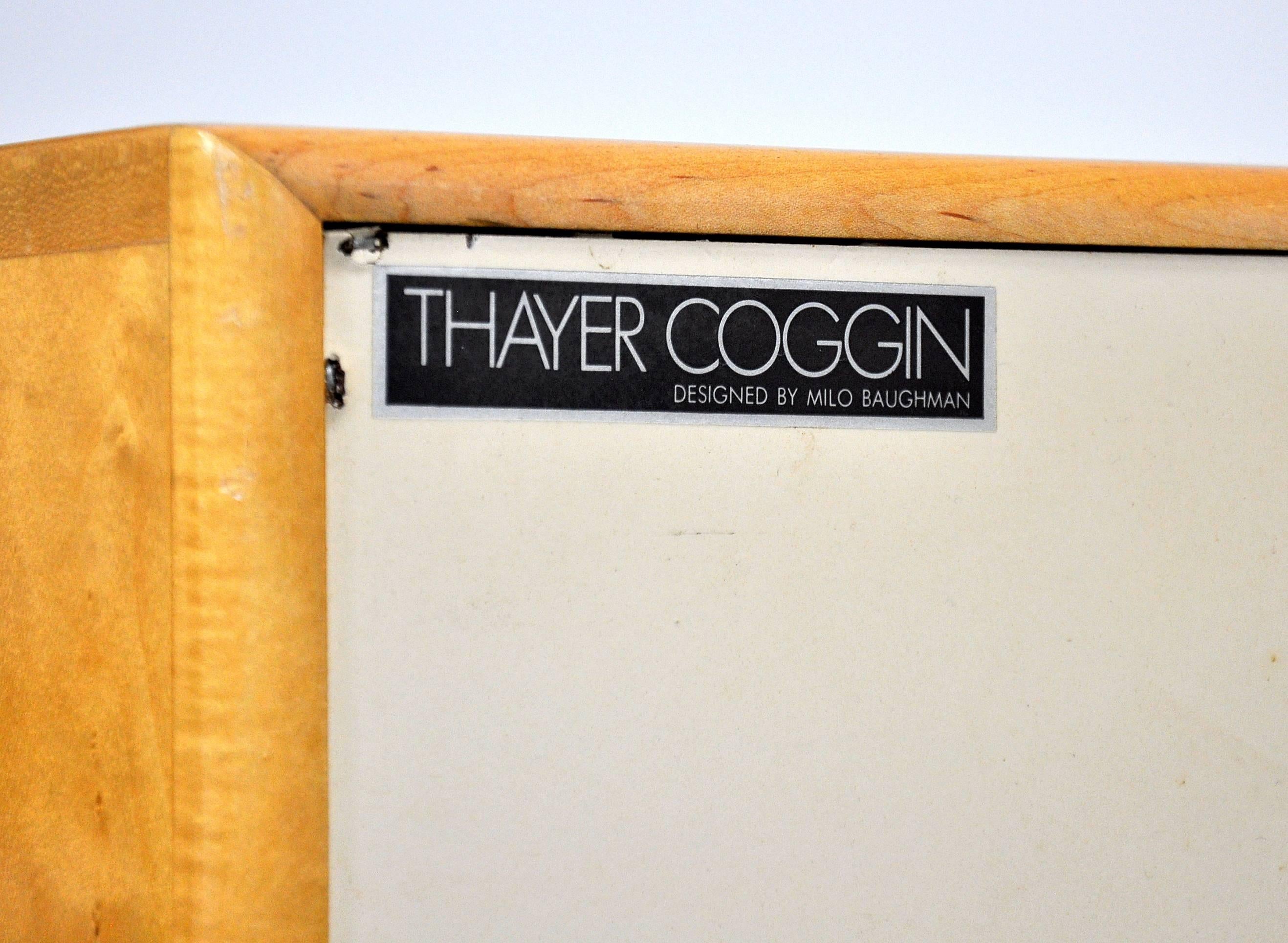 Milo Baughman for Thayer Coggin Burl, Mirror and Brass Cabinets 4