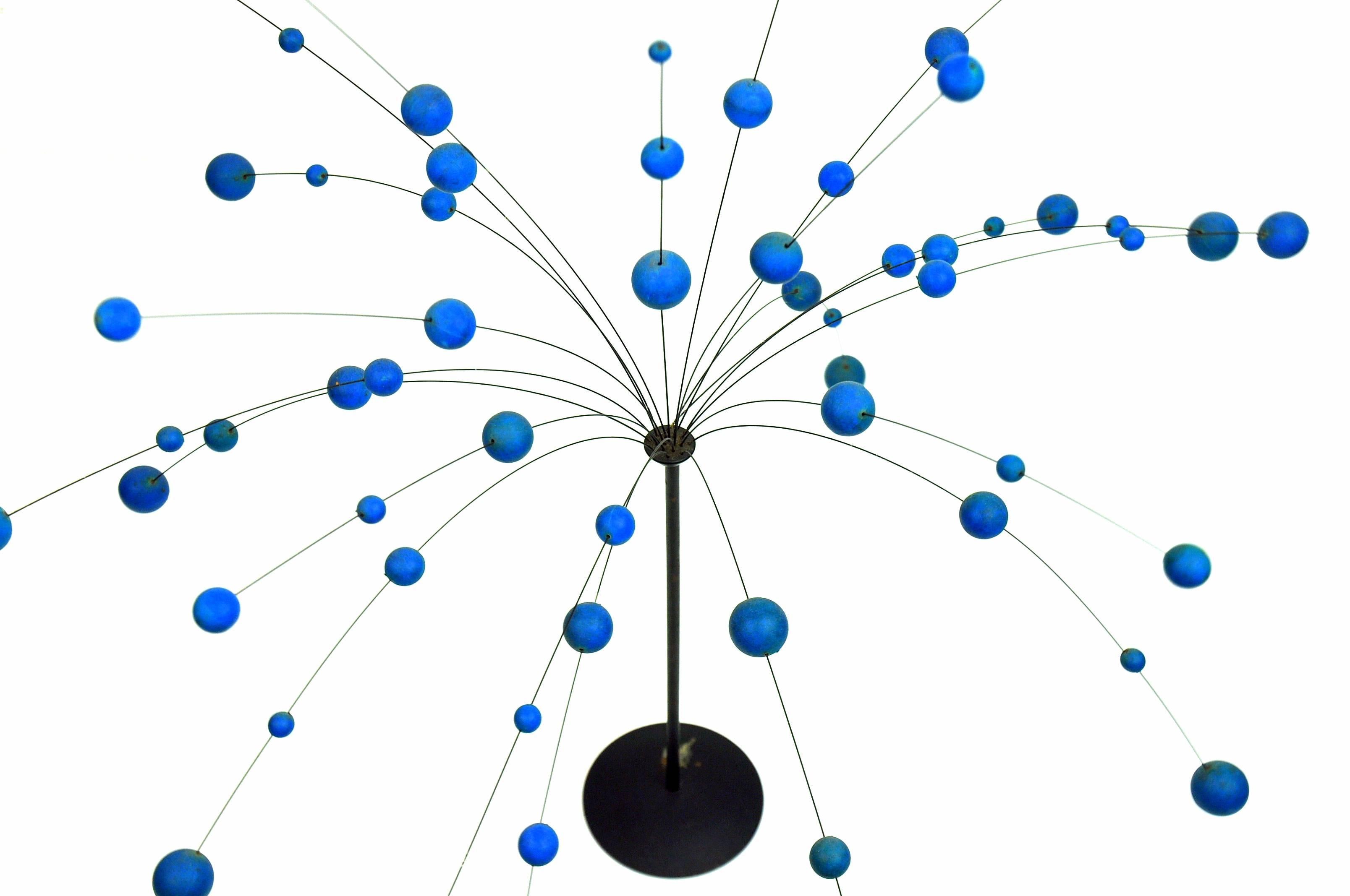 Mid-Century Modern Laurids Lonborg for Scandia Design Blue Kinetic Ball Sculpture