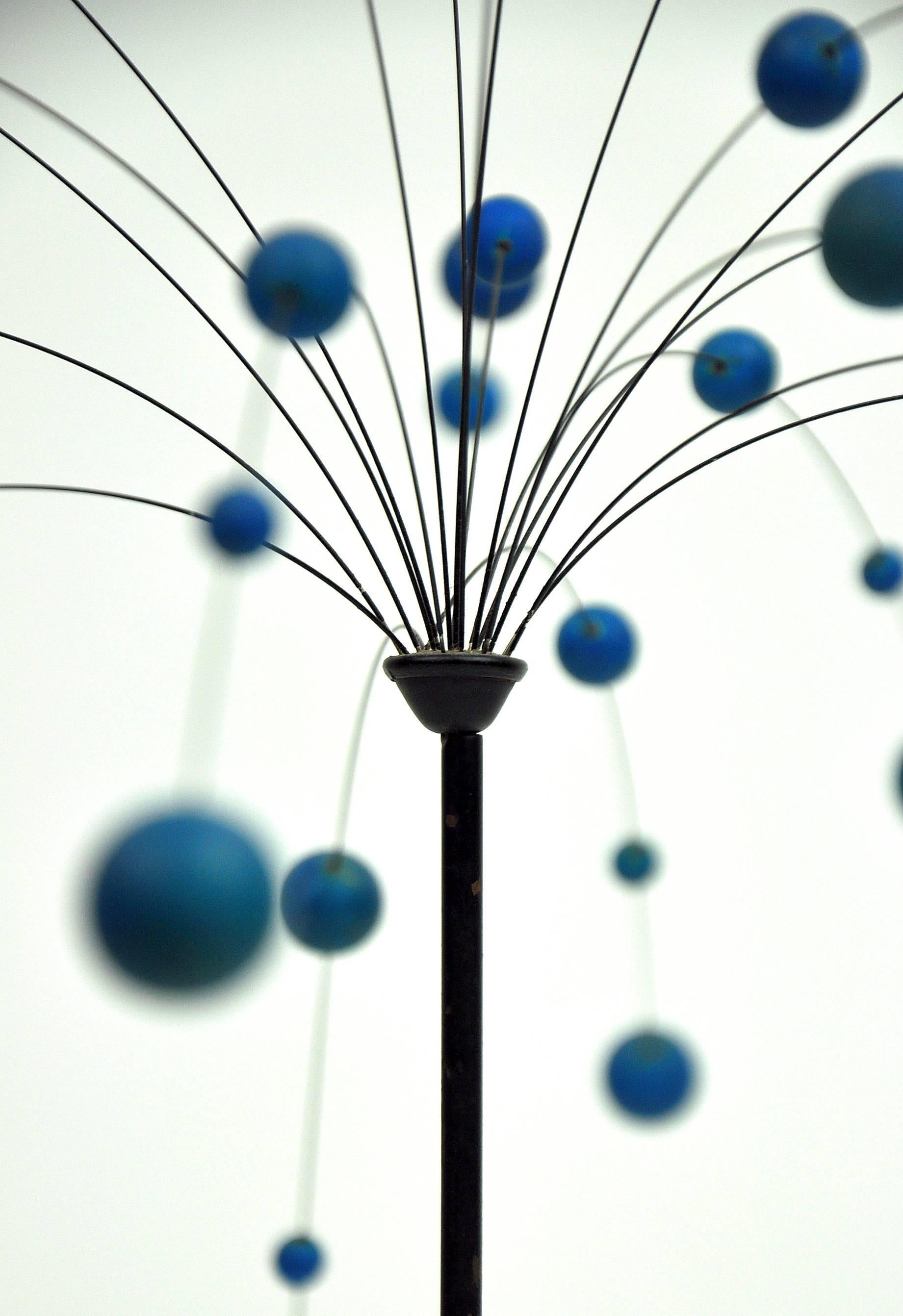 Danish Laurids Lonborg for Scandia Design Blue Kinetic Ball Sculpture