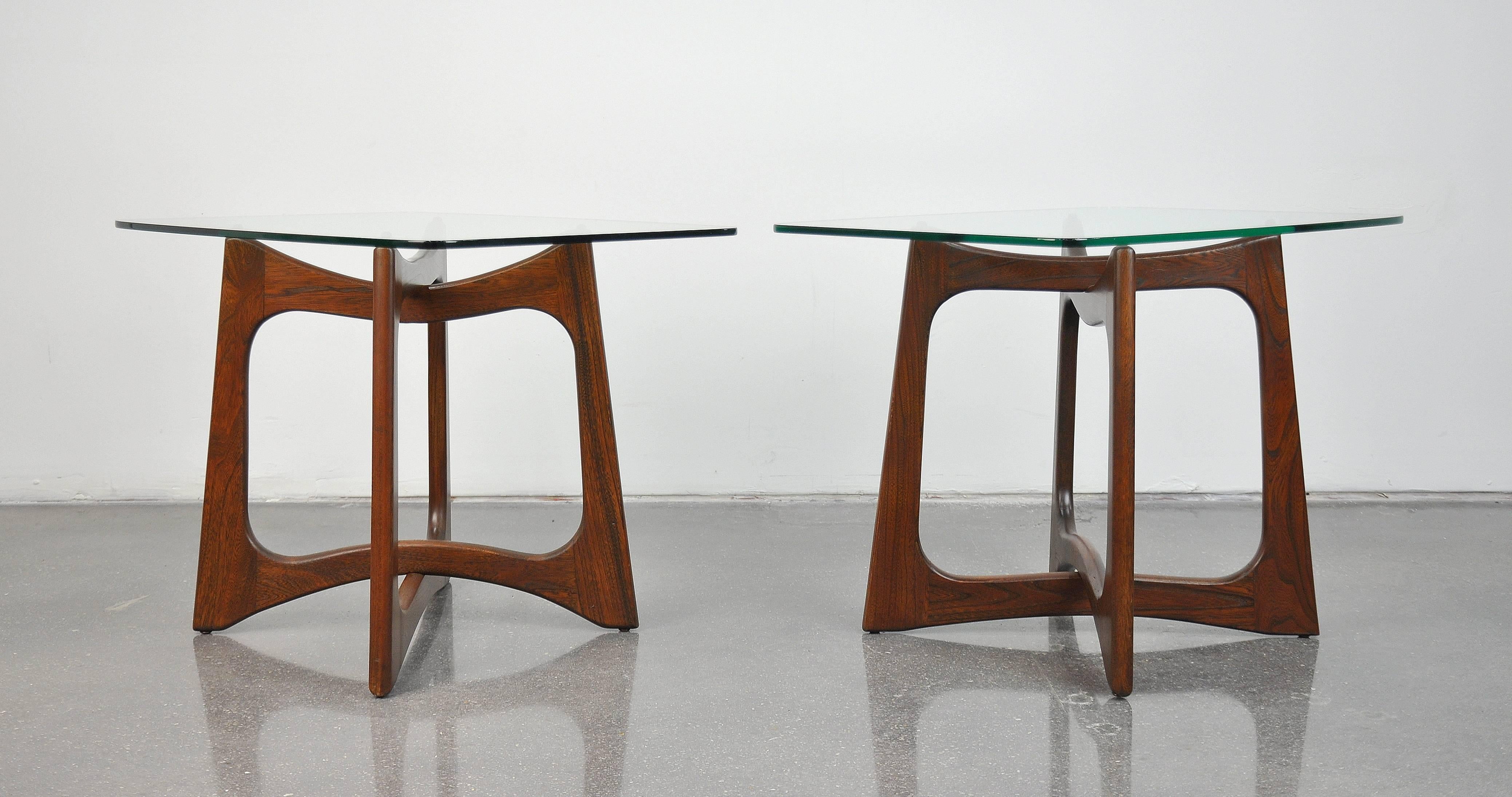 Mid-20th Century Pair of Adrian Pearsall for Craft Associates Walnut Side Tables
