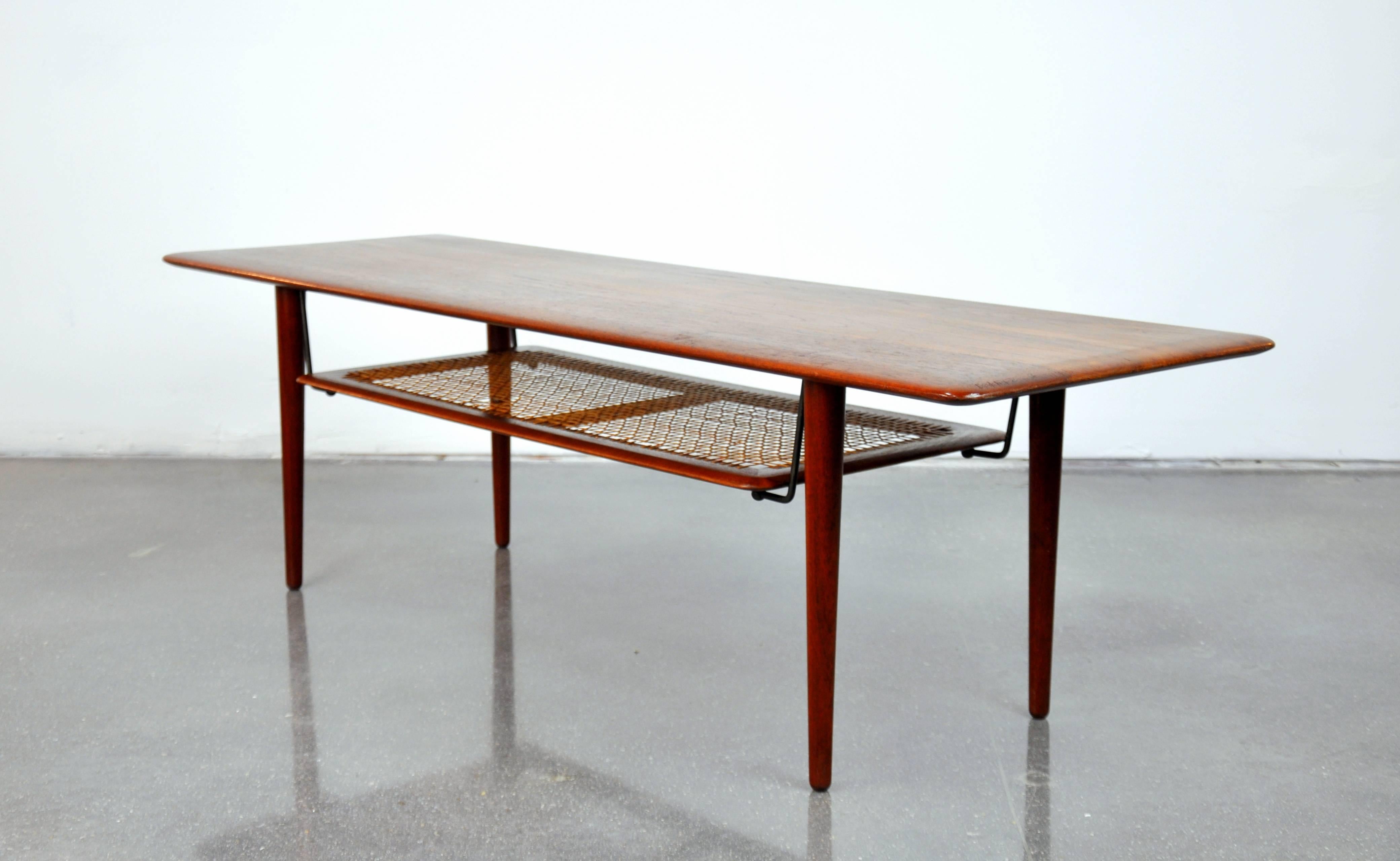 coffee table with caning