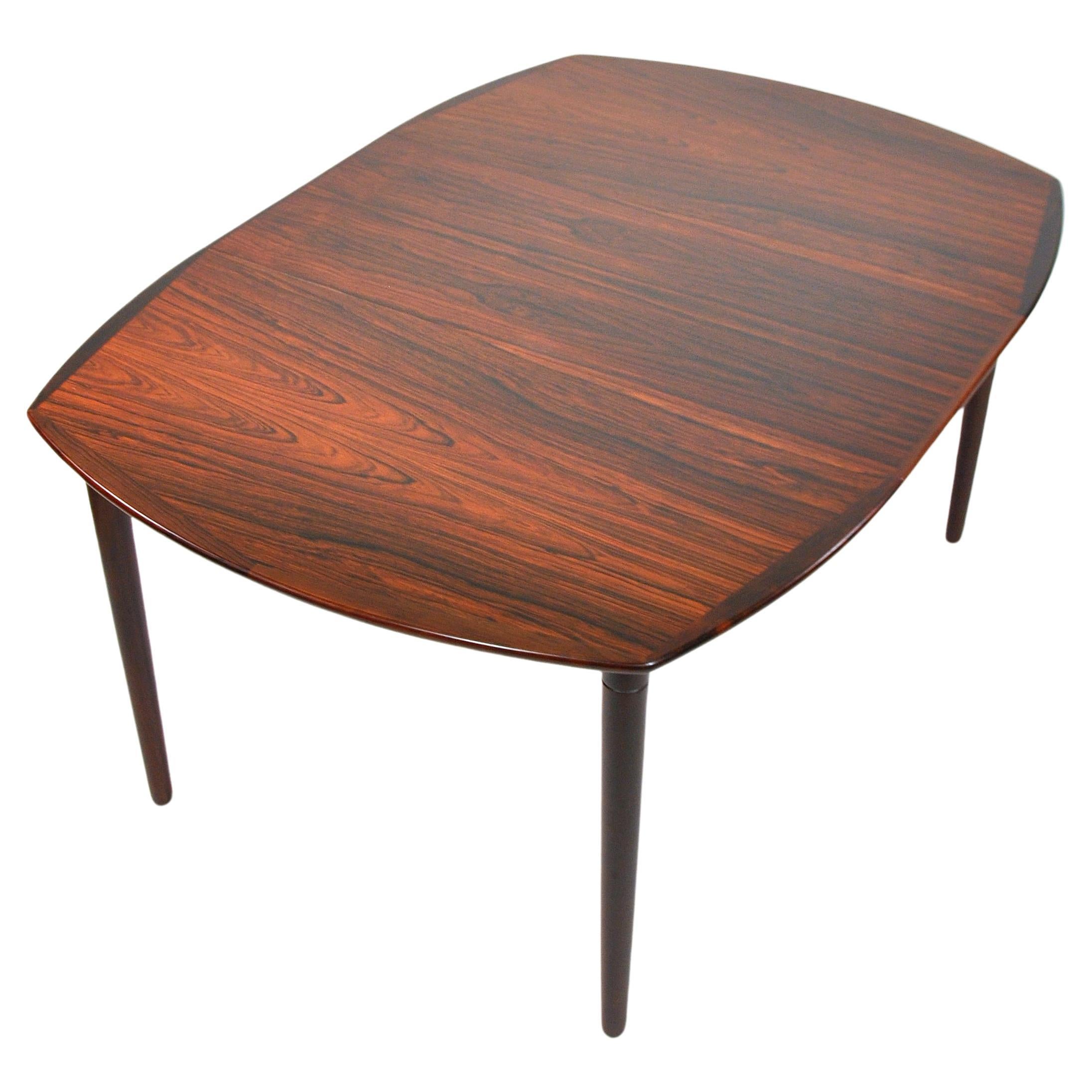 Mid-Century Modern Vintage Danish Rosewood Oval Extension Dining Table by Rastad Relling