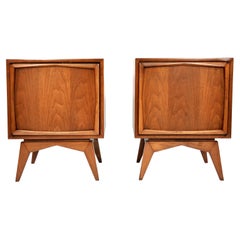 Mid-Century Modern Walnut Nightstands or Side Tables