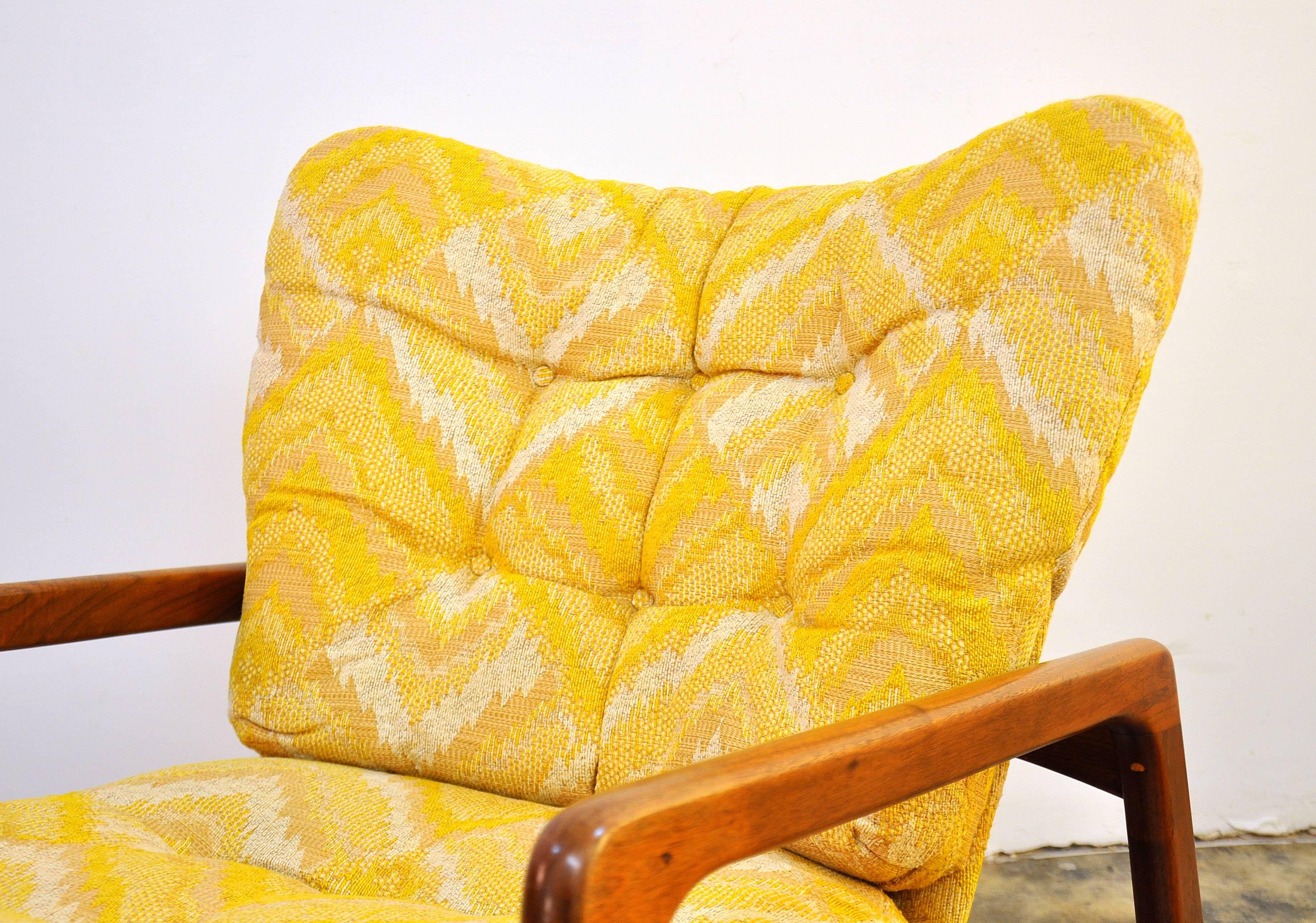 Fabric Adrian Pearsall for Craft Associates Lounge Chair, Model 2466-C, 1960s