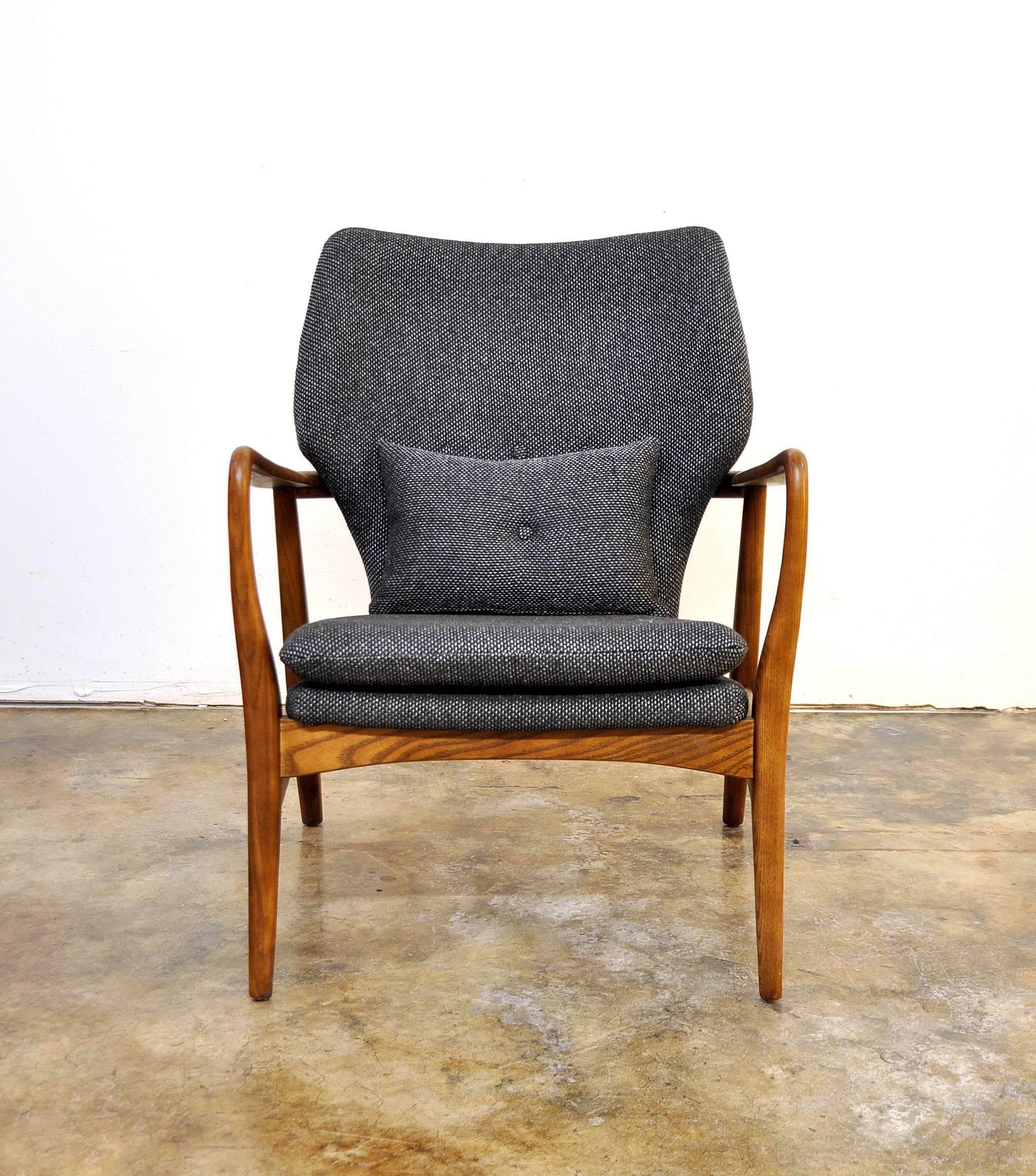 Danish Madsen and Schubell Lounge Chair and Ottoman, Denmark, circa 1955