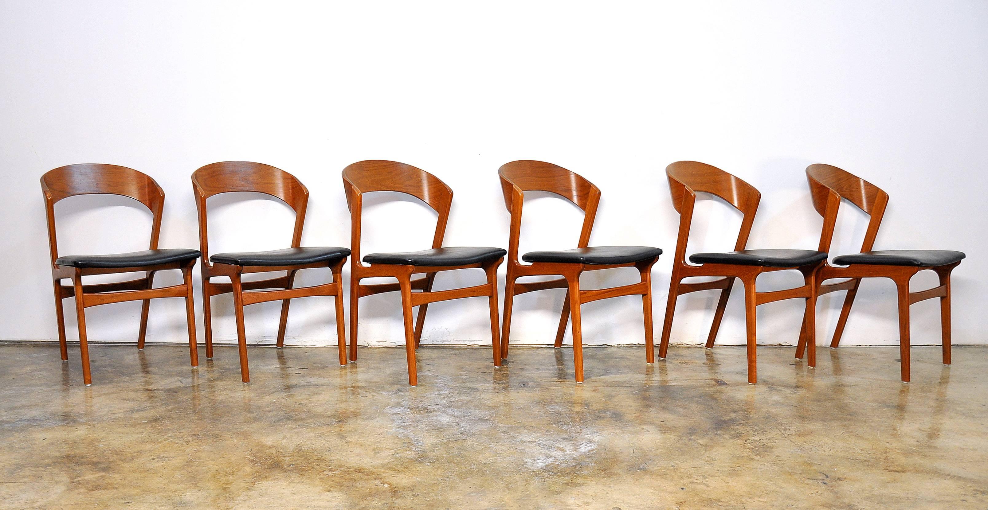 Danish Set of Six Randers Mobelfabrik Teak Dining Chairs, Denmark, 1950s