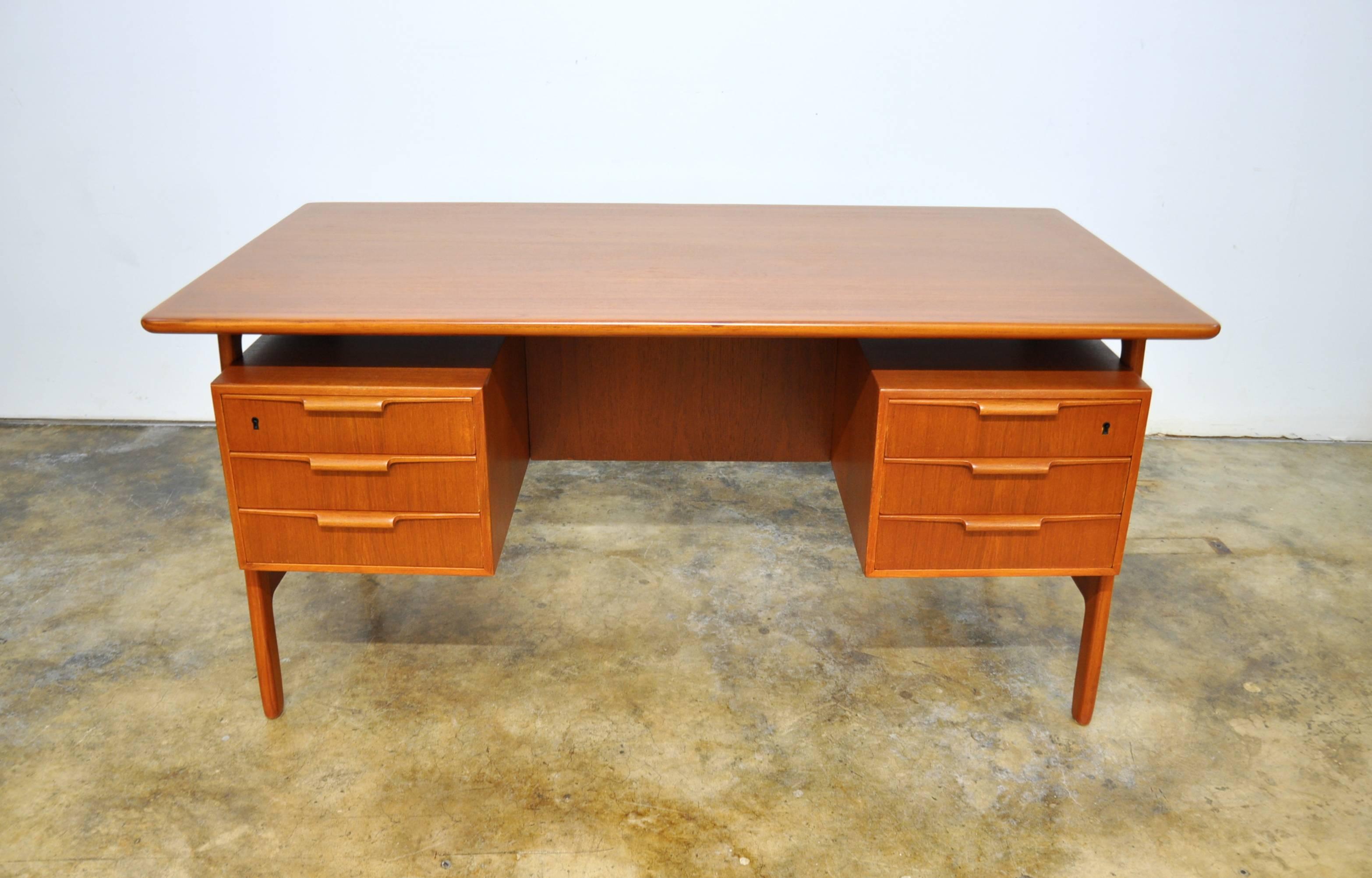 Scandinavian Modern Gunni Omann for Omann Jun Teak Floating Top Desk